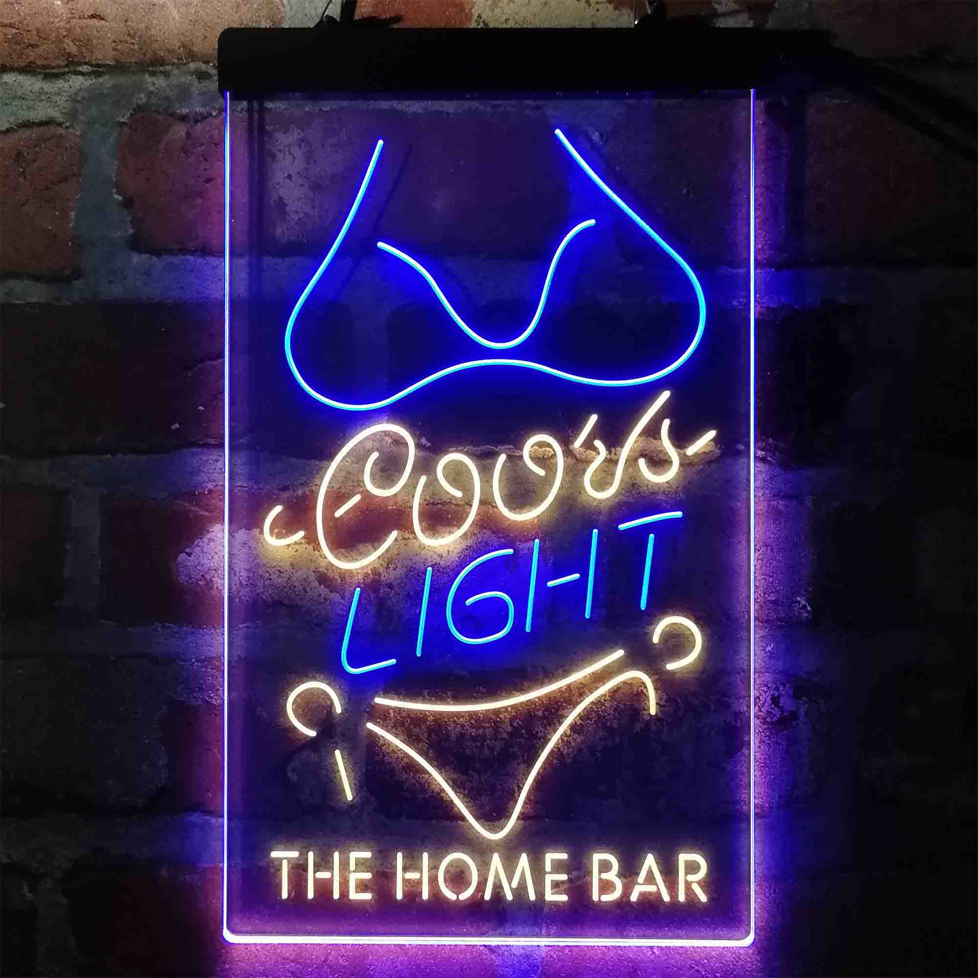 Coors Light Bikini Girl Custom Personalized Neon-Like LED Sign