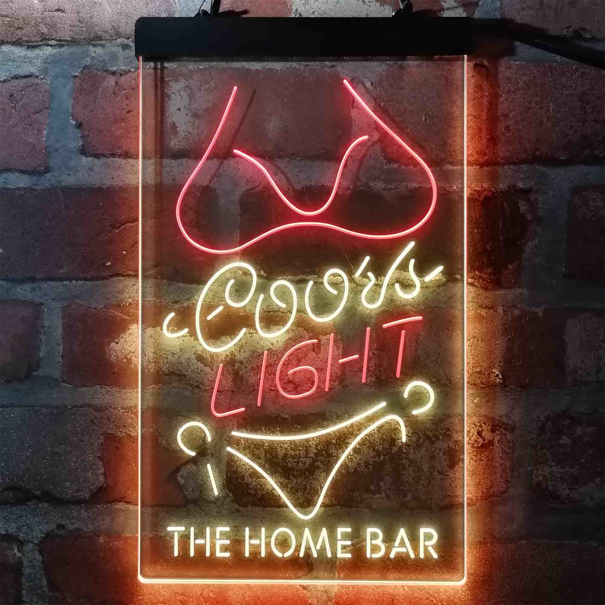 Personalized Coors Light Girl Home Bar Neon LED Sign
