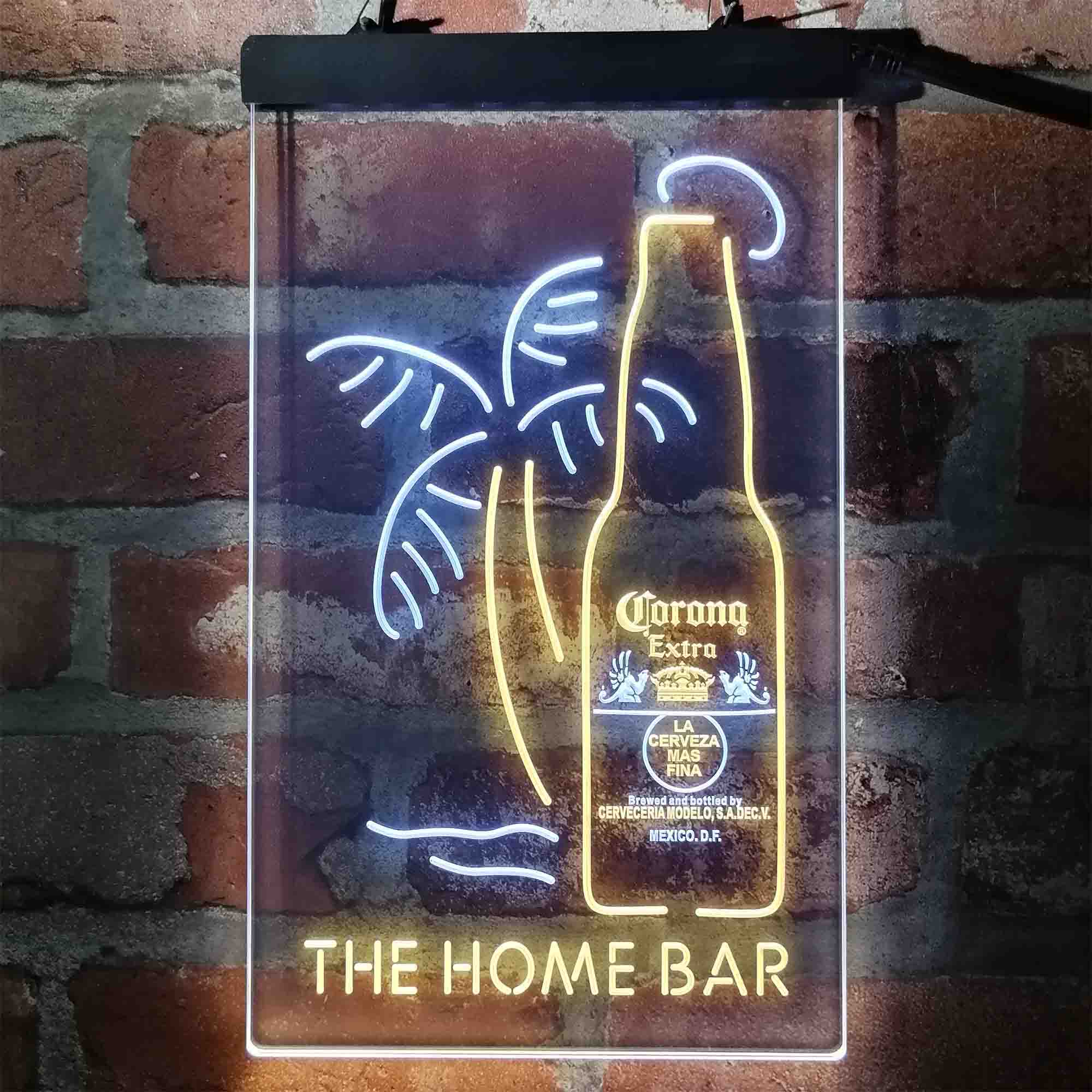 Personalized Corona Extra Palm Tree Home Bar Neon LED Sign