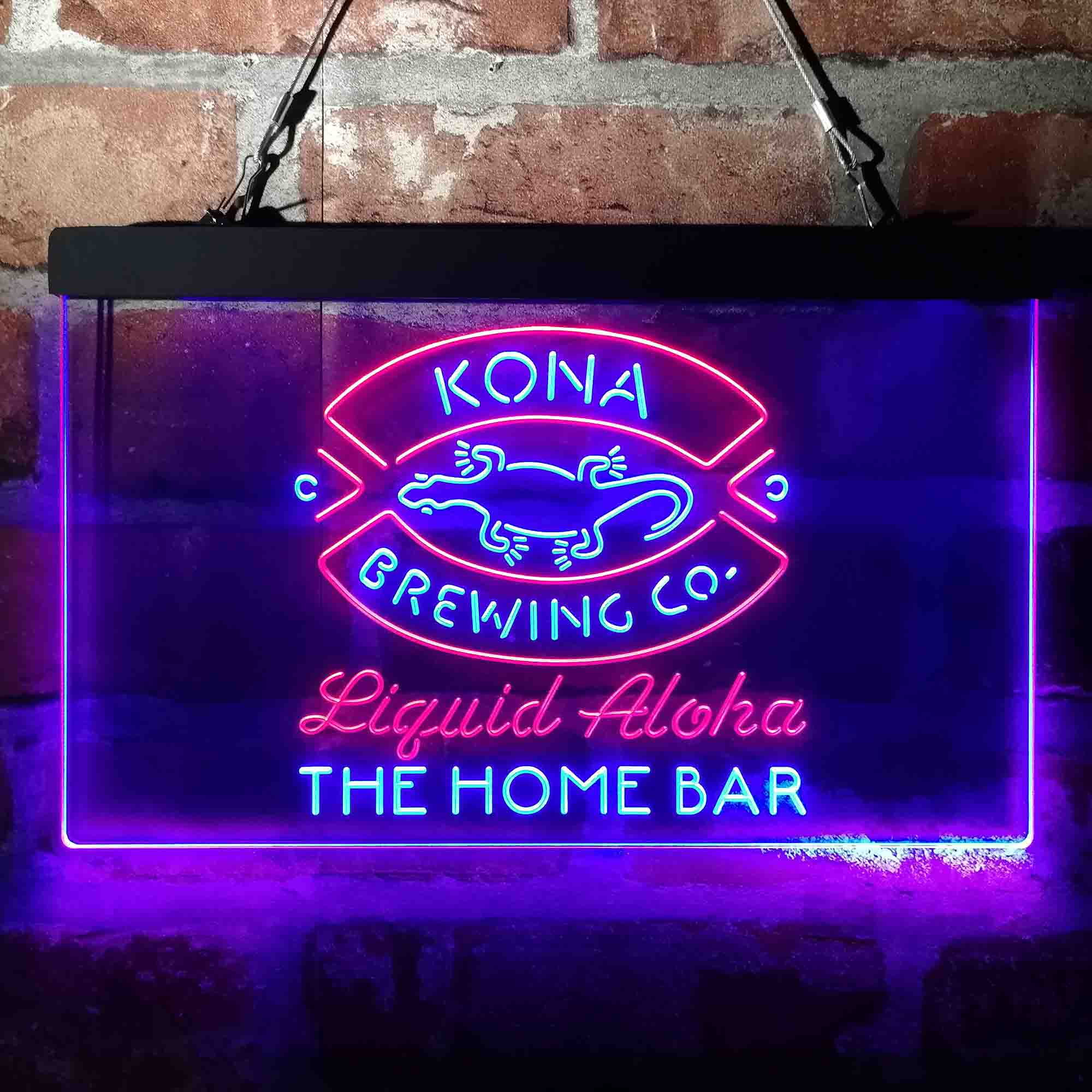 Personalized Kona Brewing Company Neon-Like LED Sign - Custom Wall Decor Gift