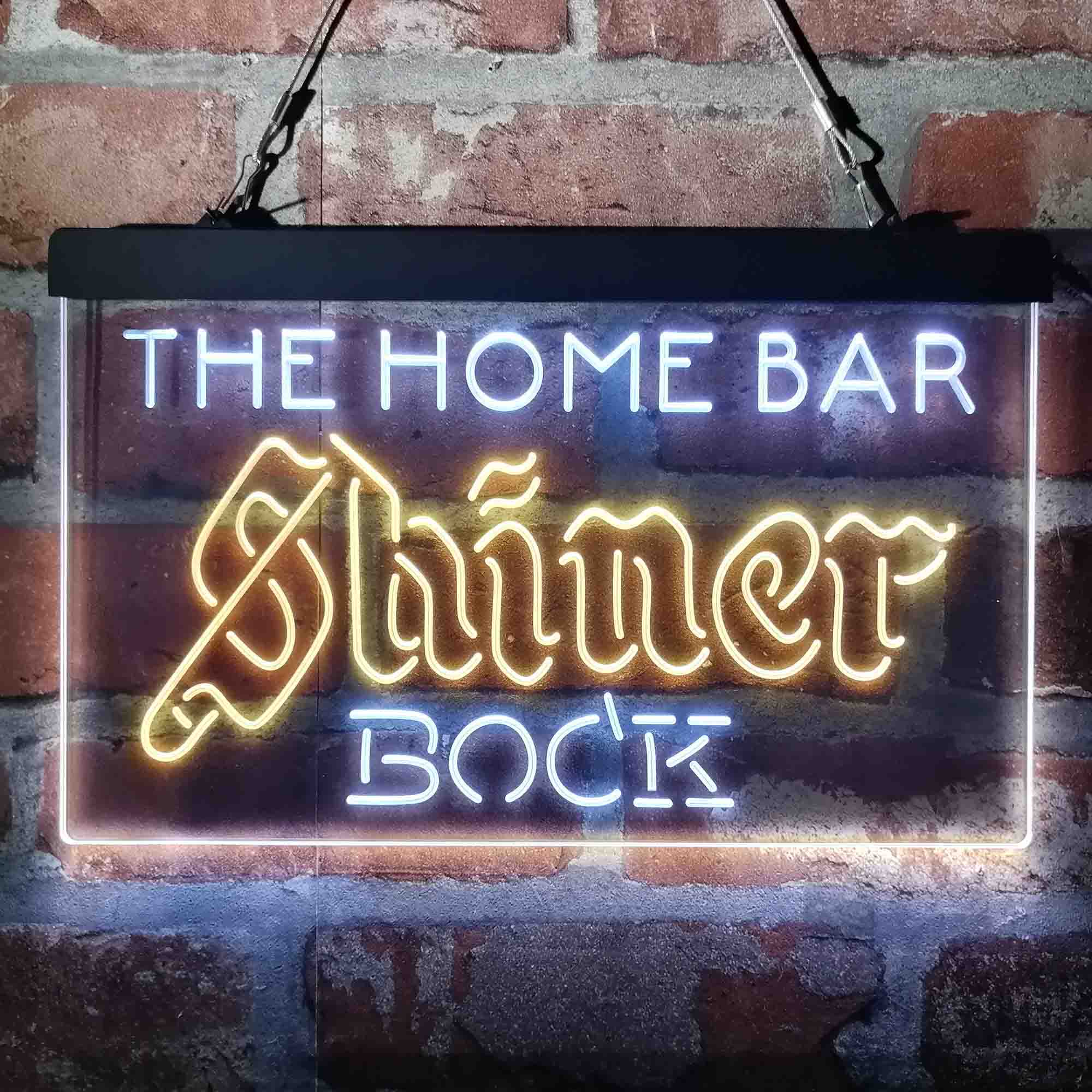 Personalized Shiner Bock Bar Neon-Like LED Sign - Custom Wall Decor Gift