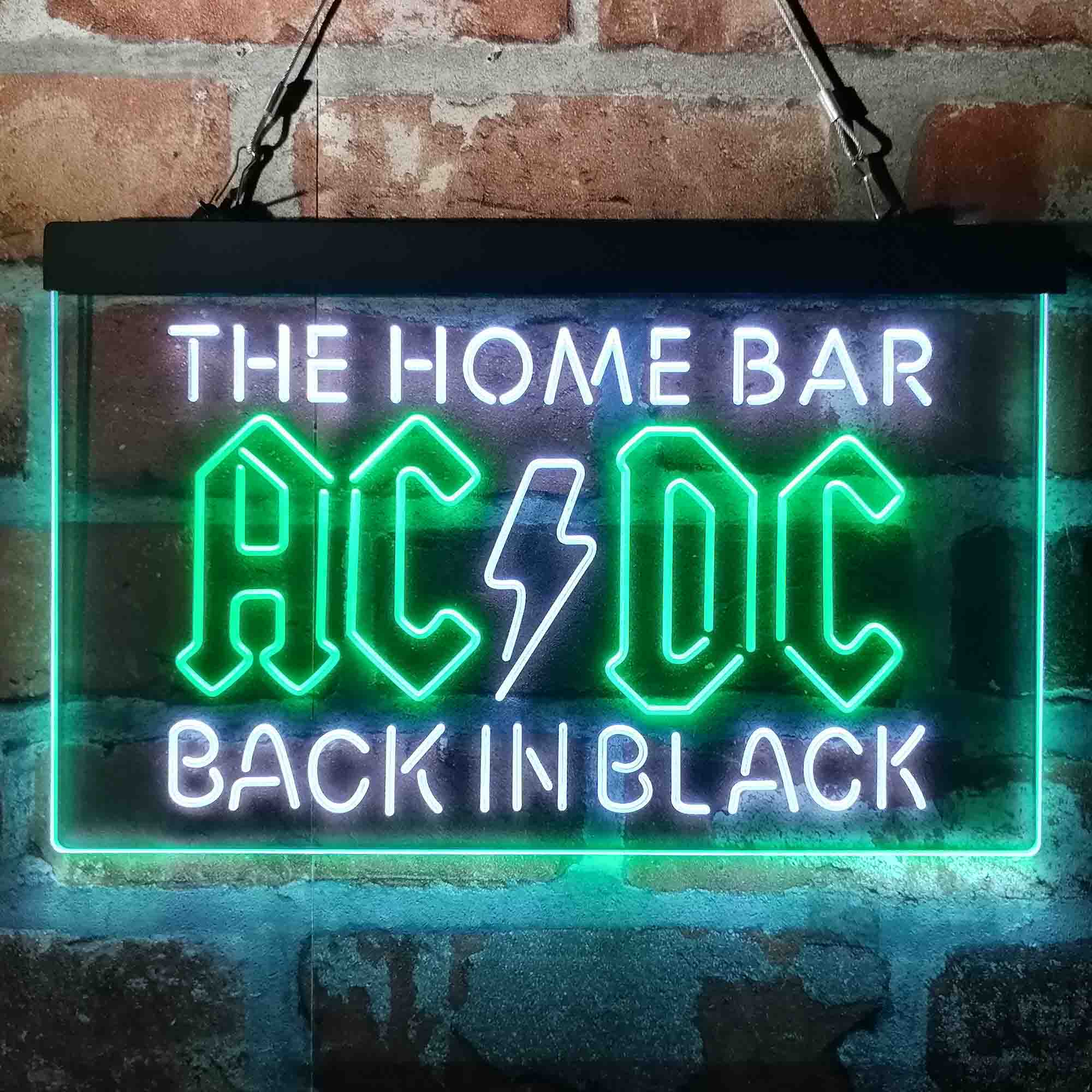 AC/DC Back in Black Music Band Custom Personalized Neon-Like LED Sign