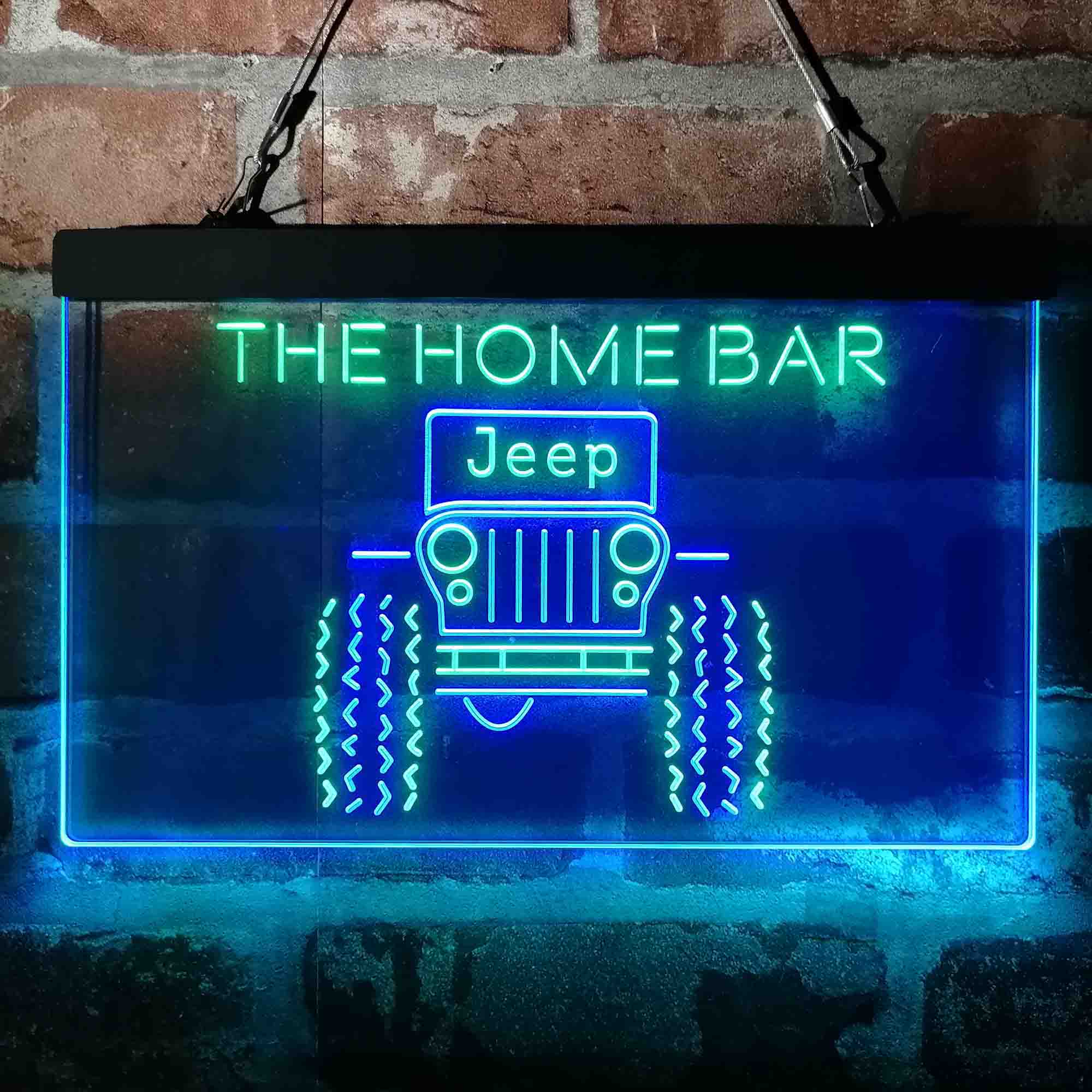 Personalized Only in a Jeep Truck Neon LED Garage Sign