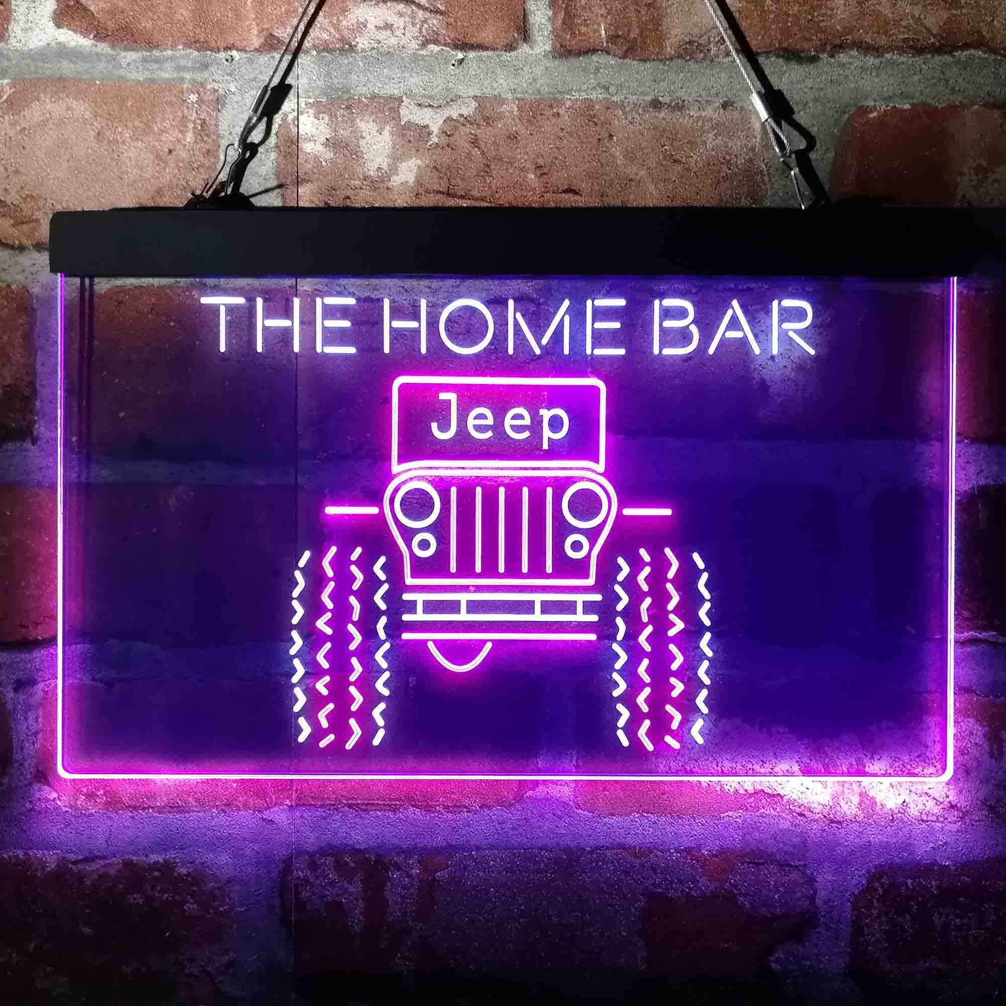 Personalized Only in a Jeep Truck Neon LED Garage Sign