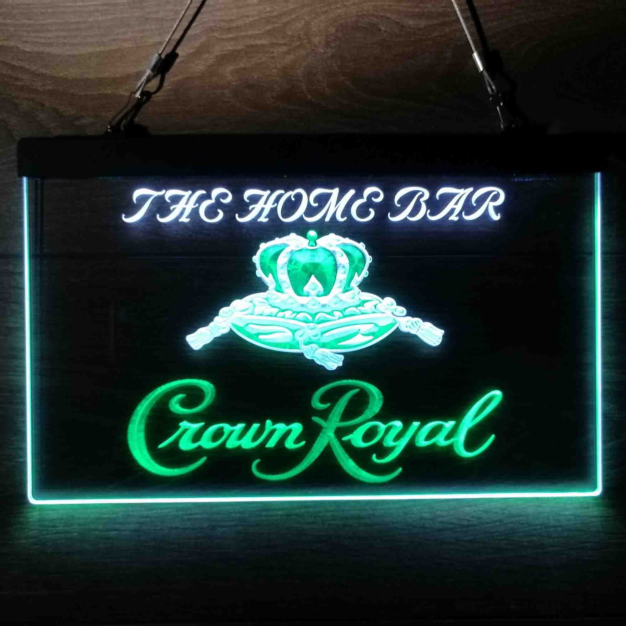 Personalized Crown Royal Beer Bar Neon-Like LED Sign - Custom Wall Decor Gift