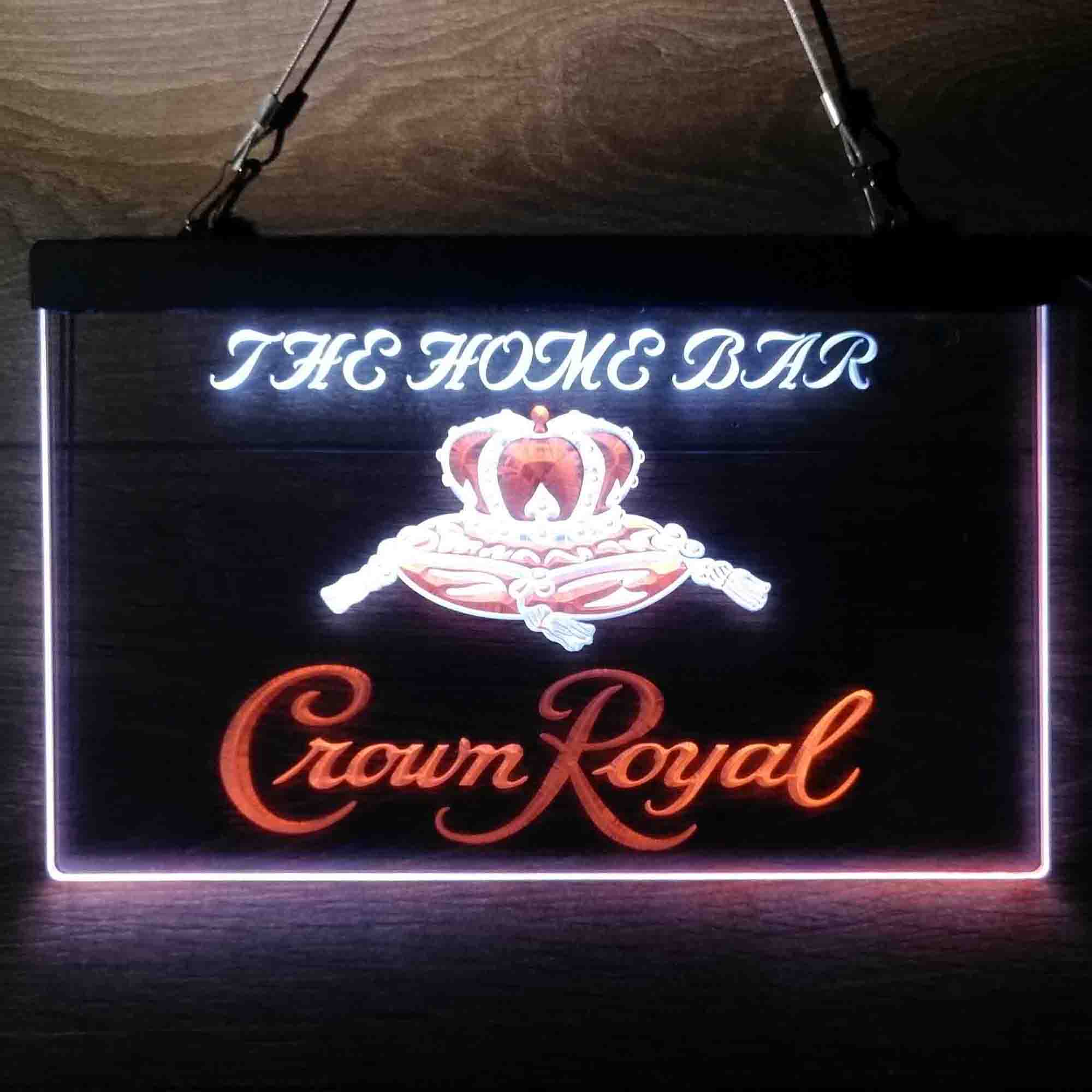 Personalized Crown Royal Beer Bar Neon-Like LED Sign - Custom Wall Decor Gift