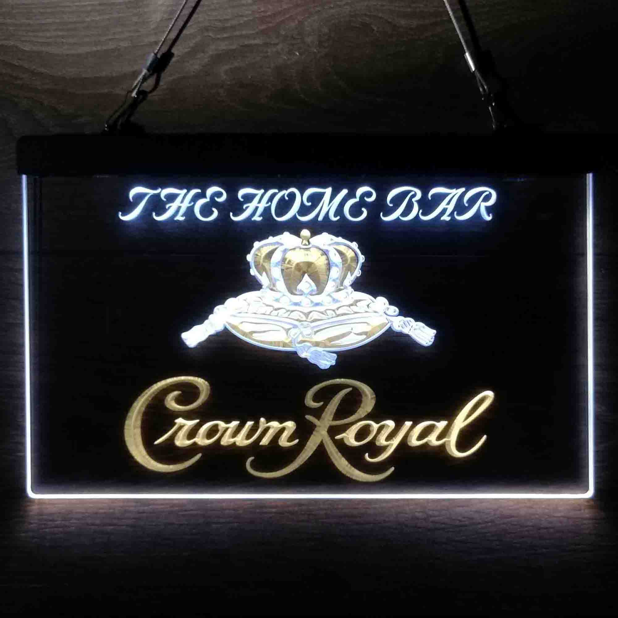 Personalized Crown Royal Beer Bar Neon-Like LED Sign - Custom Wall Decor Gift