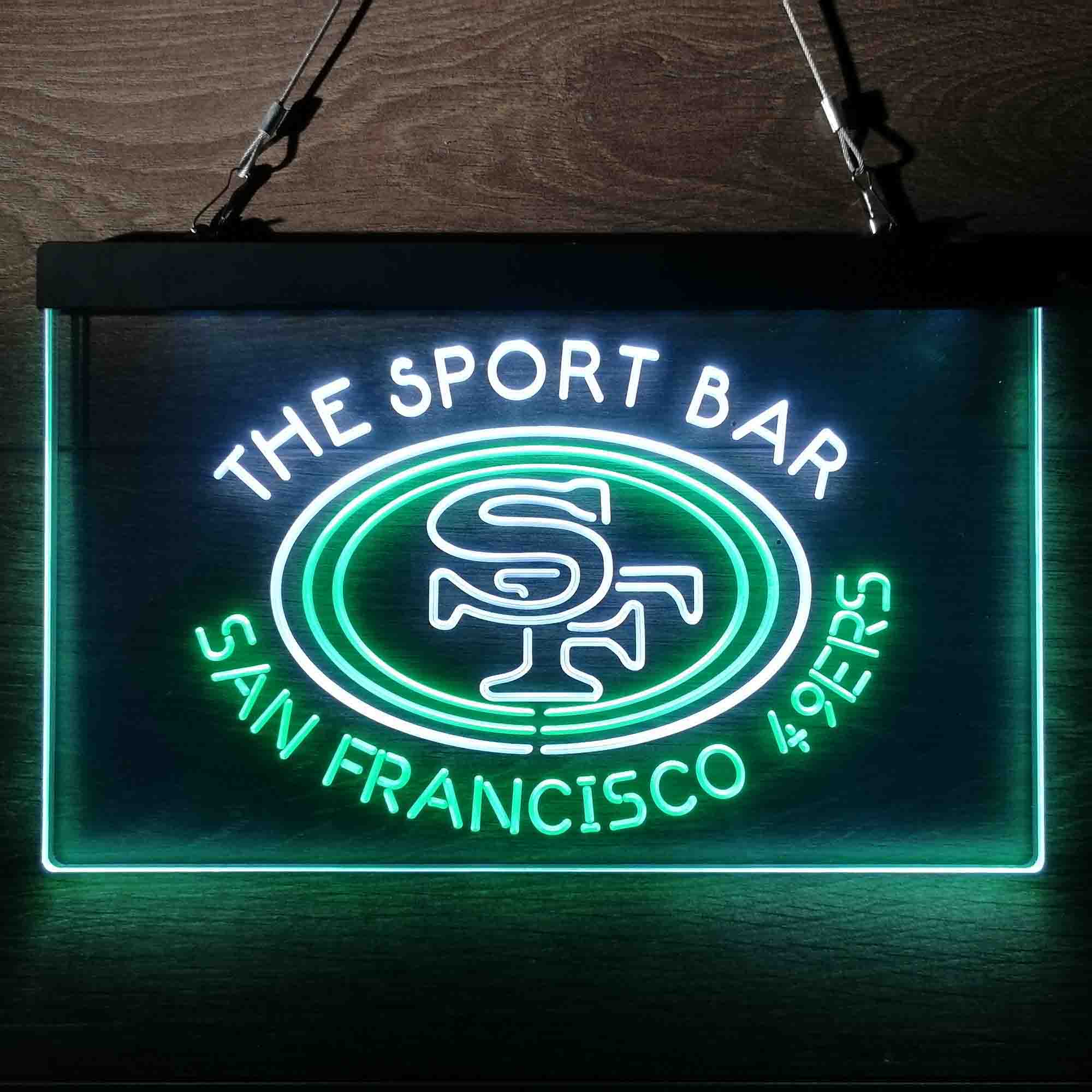 Custom Personalized San Francisco 49ers NFL Football Club Dual Color LED Neon Sign