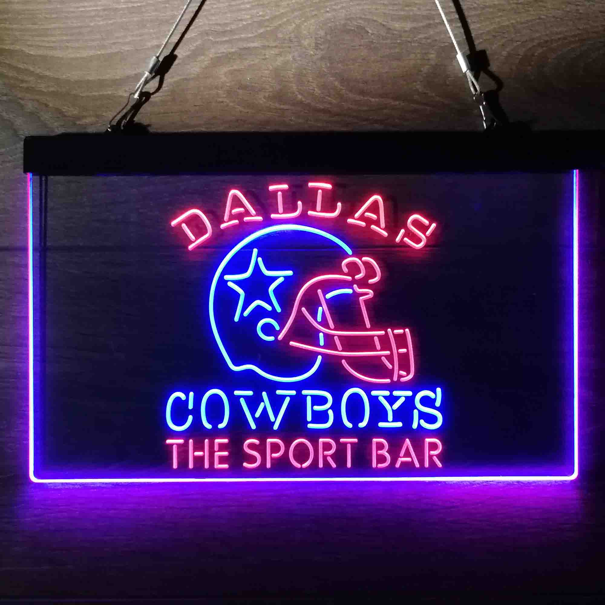 Personalized Dallas Cowboys Club Bar Neon LED Sign