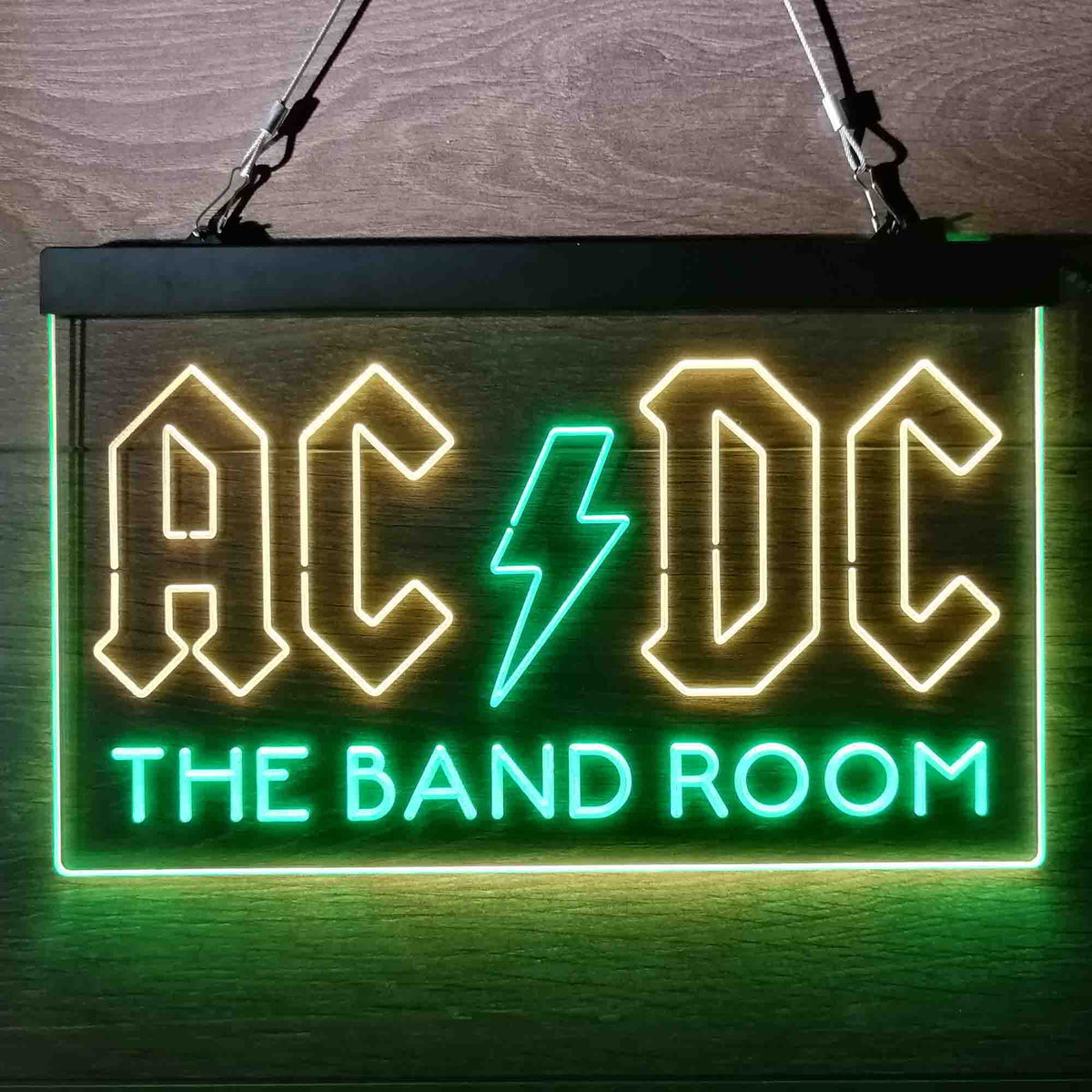 Personalized AC/DC Band Room Music Bar Neon-Like LED Sign - Custom Wal