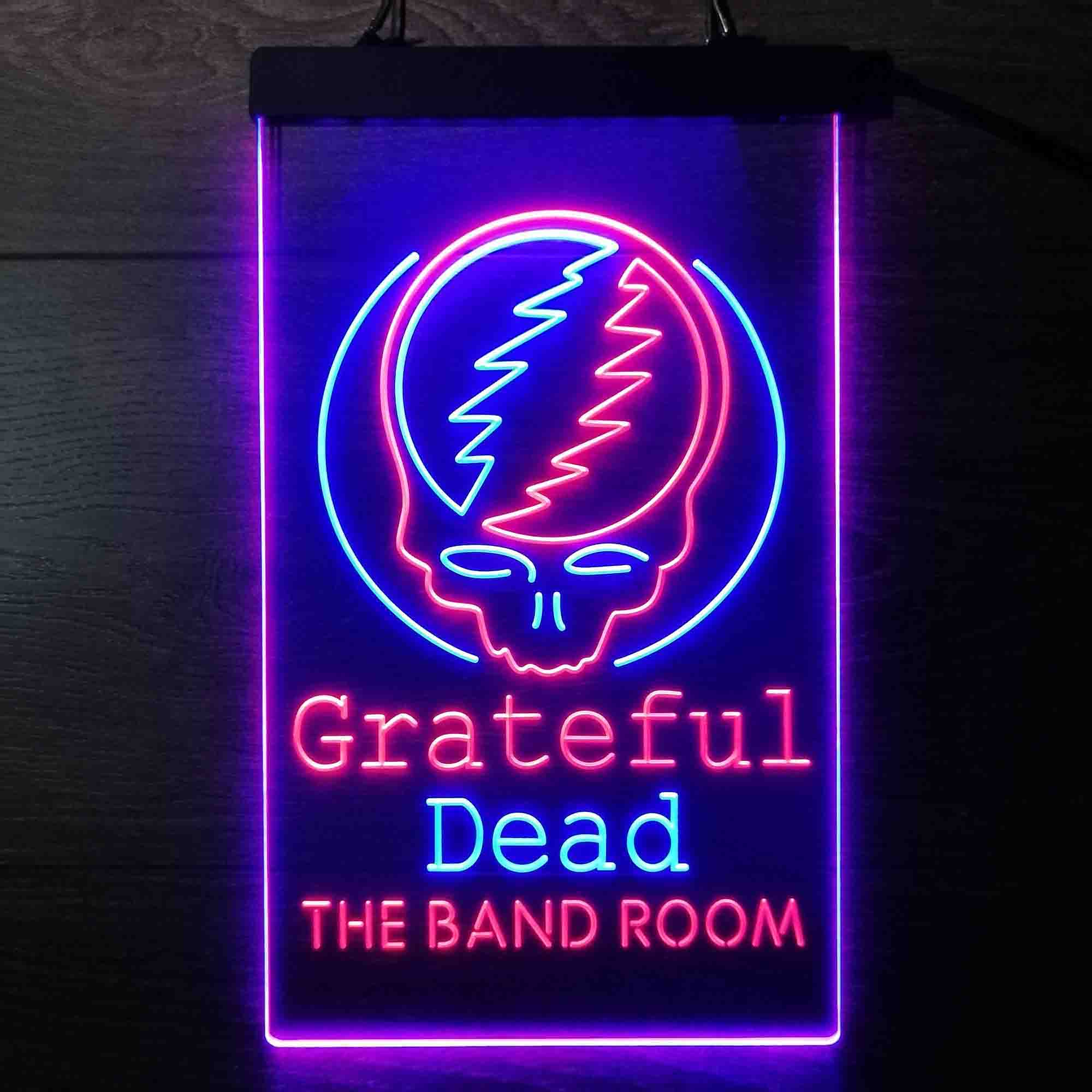 Personalized Grateful Dead Skull Bar Club Neon LED Sign