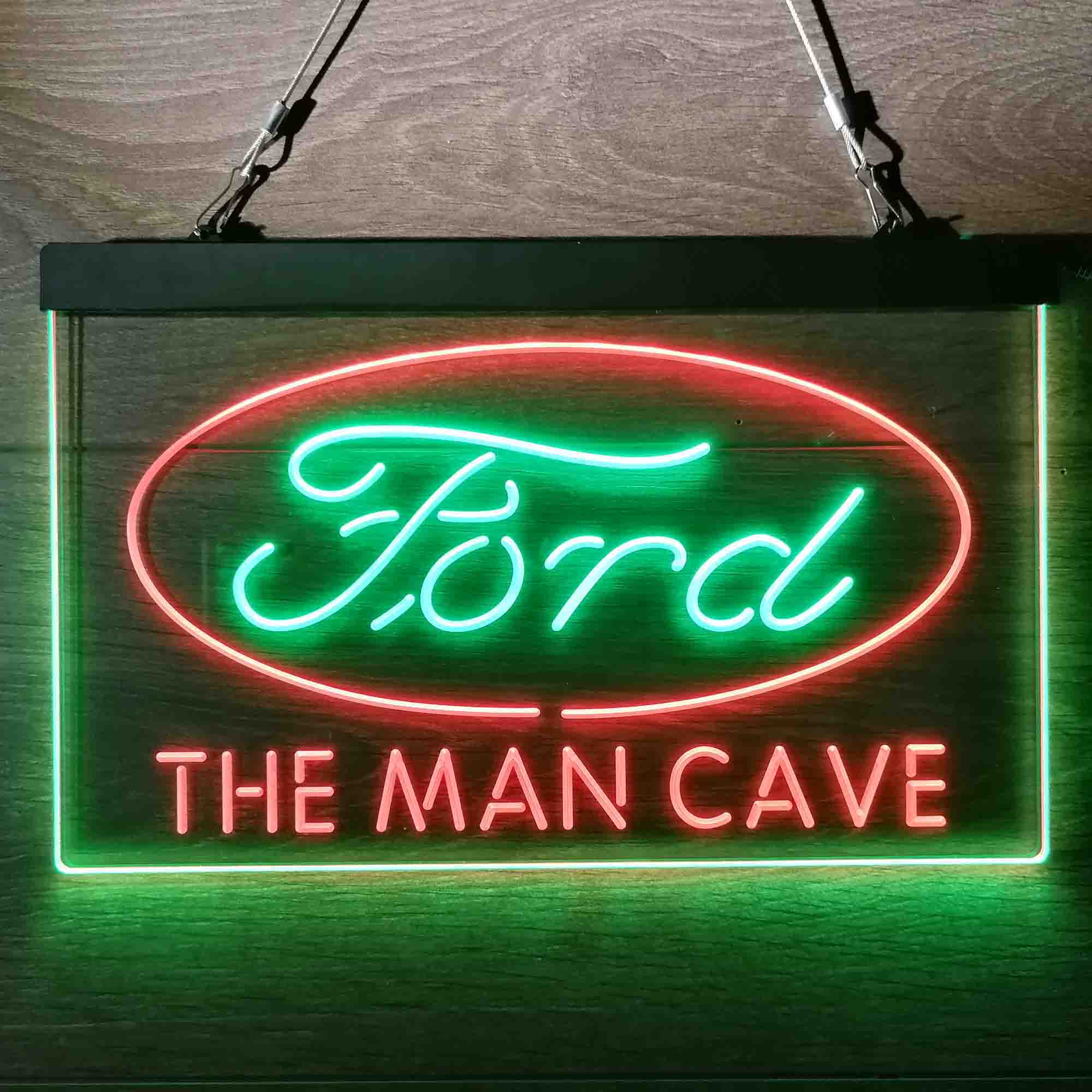 Personalized Ford Car Neon-Like LED Sign - Custom Wall Decor Gift