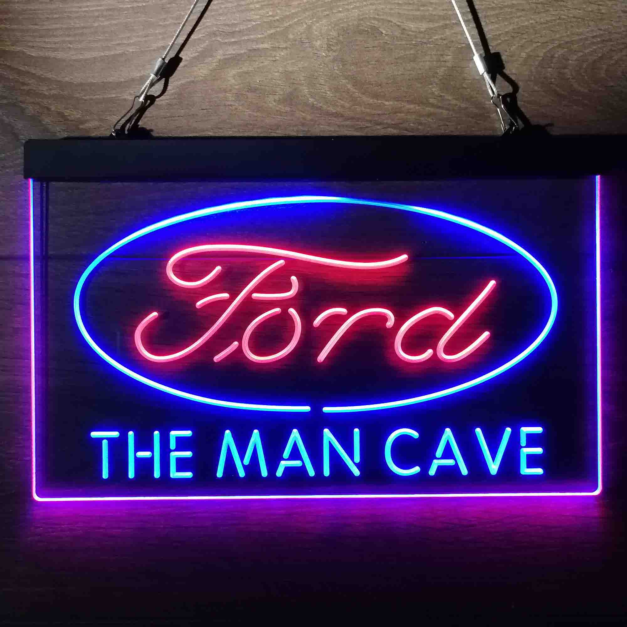 Personalized Ford Car Neon-Like LED Sign - Custom Wall Decor Gift