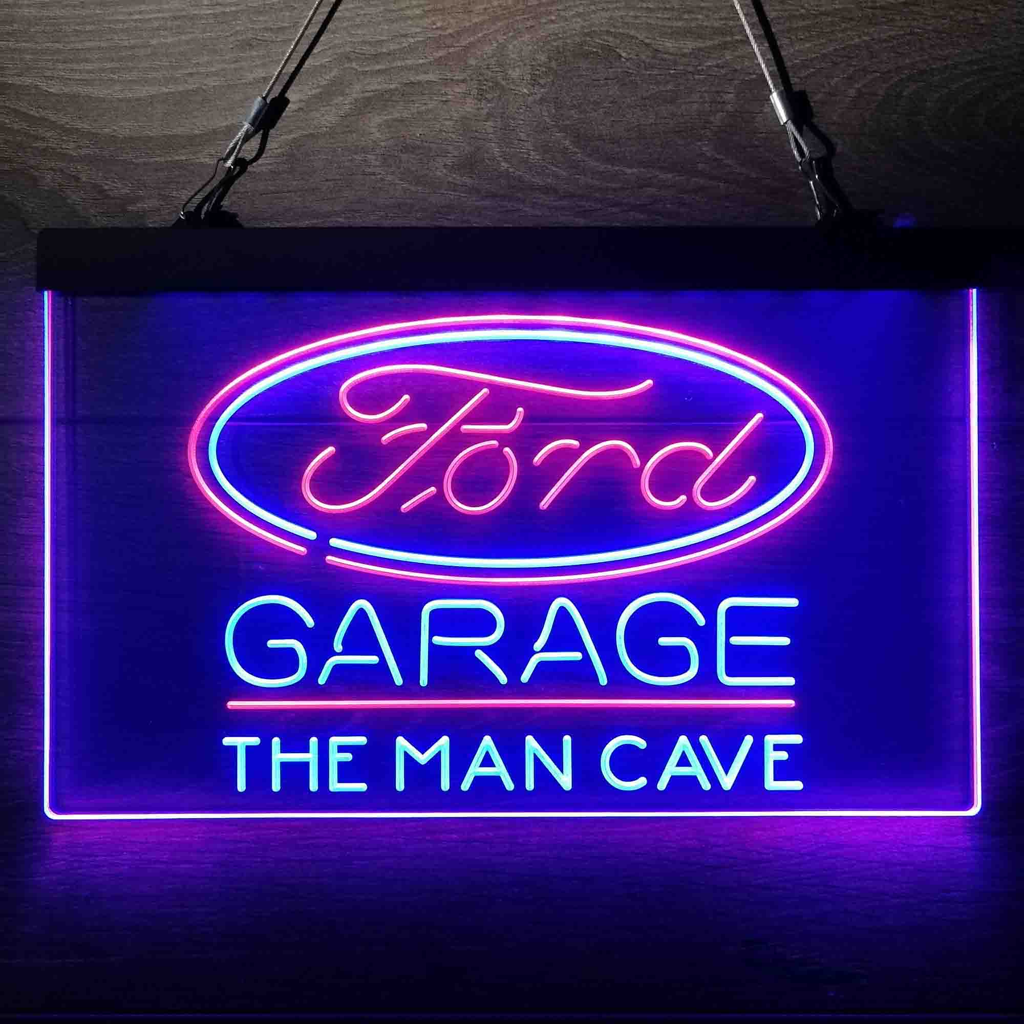 Personalized Custom Ford Garage Car Neon-Like LED Sign - Father's Day Gift