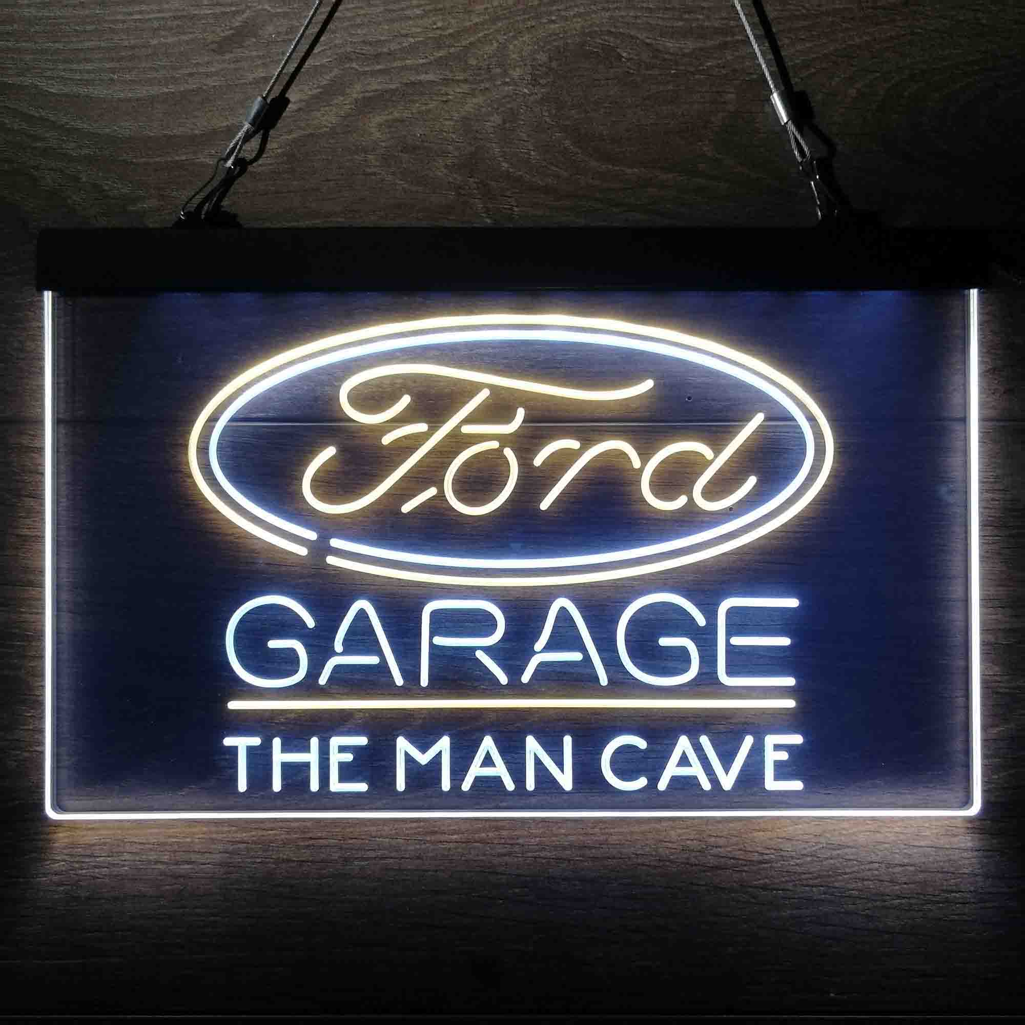 Personalized Custom Ford Garage Car Neon-Like LED Sign - Father's Day Gift