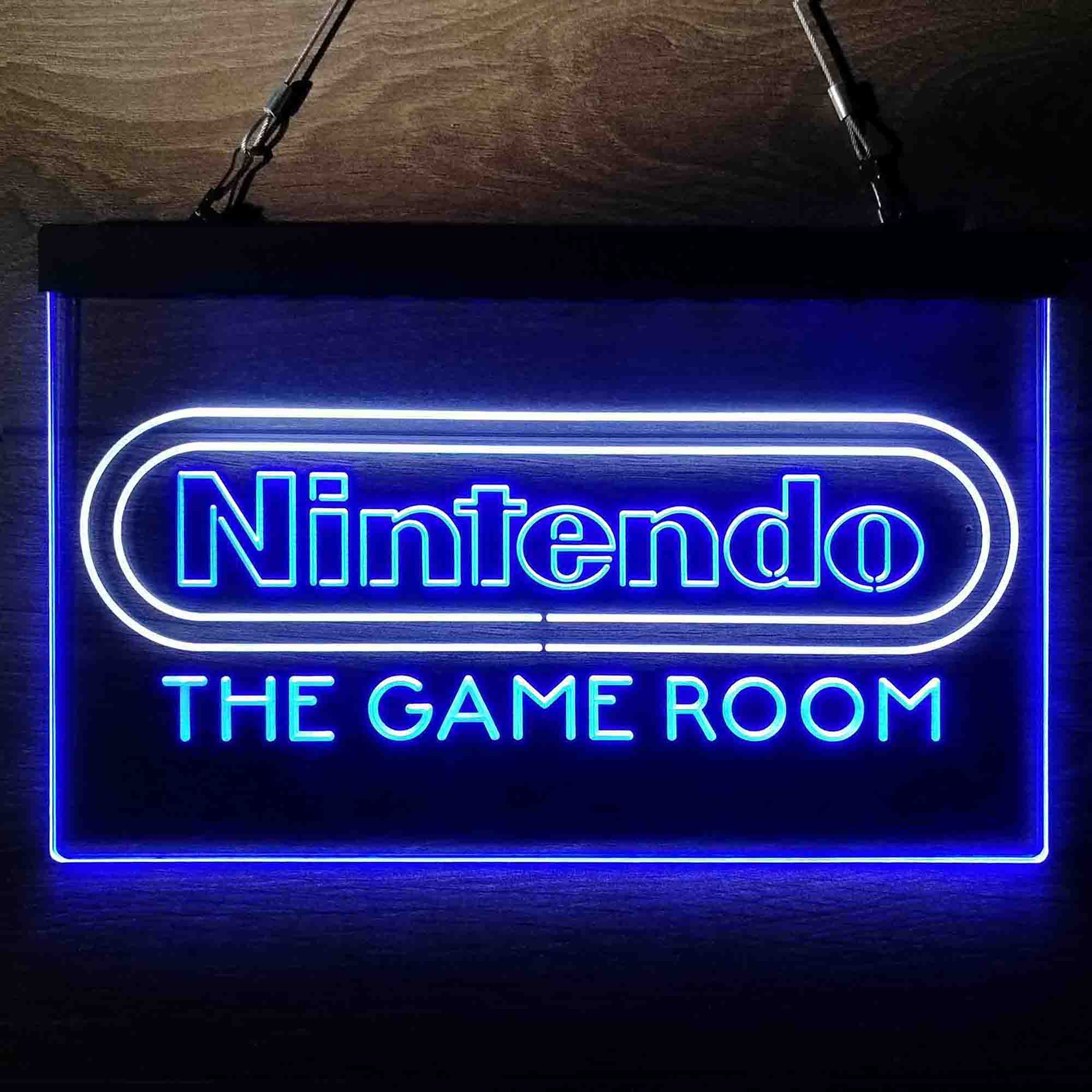 Custom Nintendo Game Room Neon-Like LED Sign - Father's Day Gift