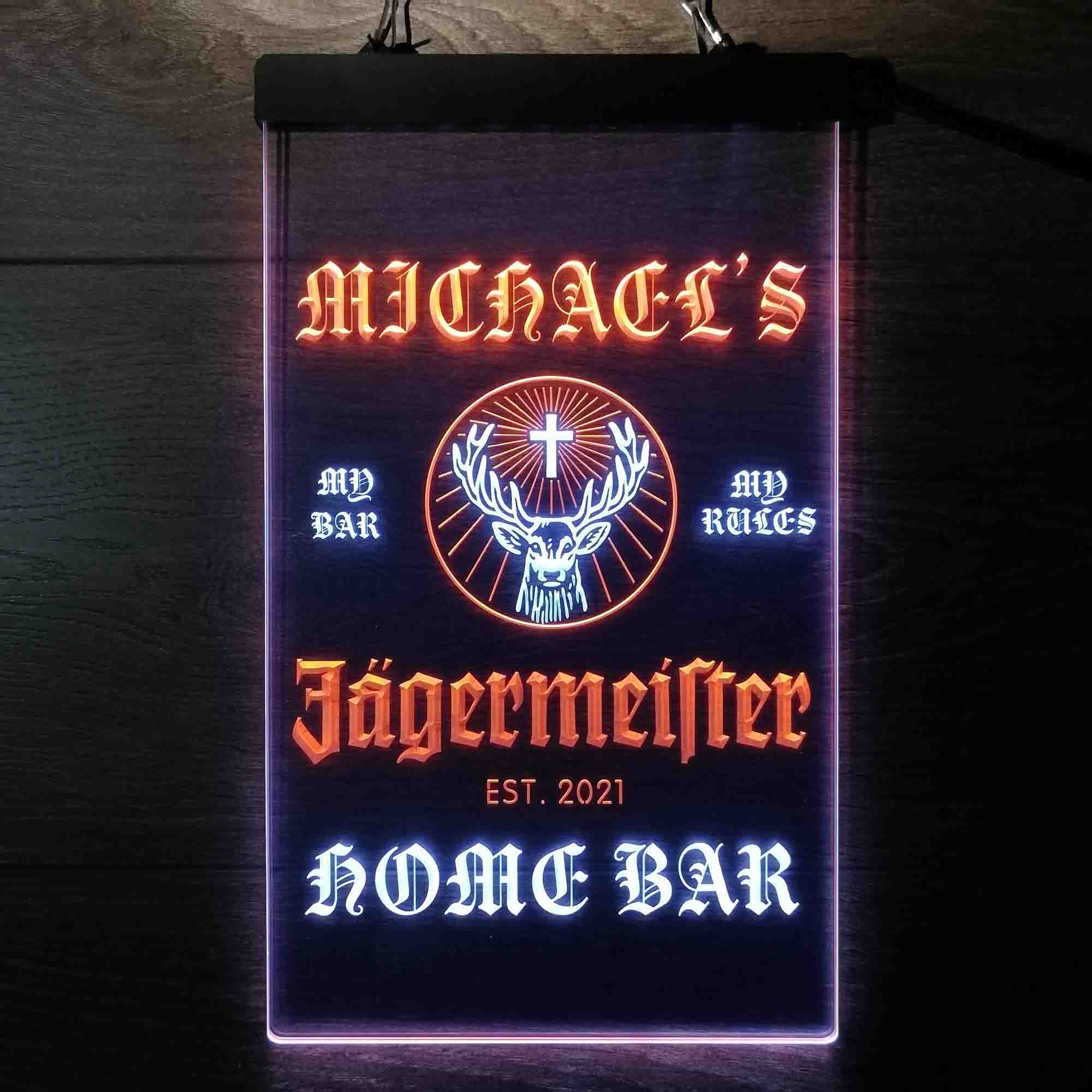 Personalized Jagermeister Deer Neon-Like LED Sign