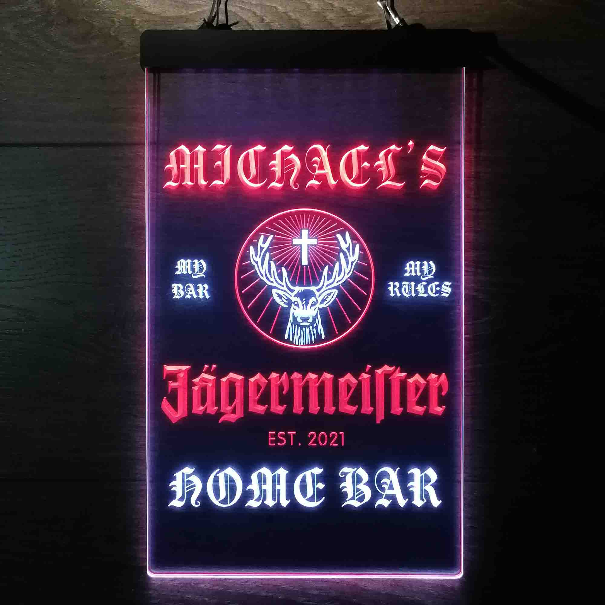 Personalized Jagermeister Deer Neon-Like LED Sign - ProLedSign