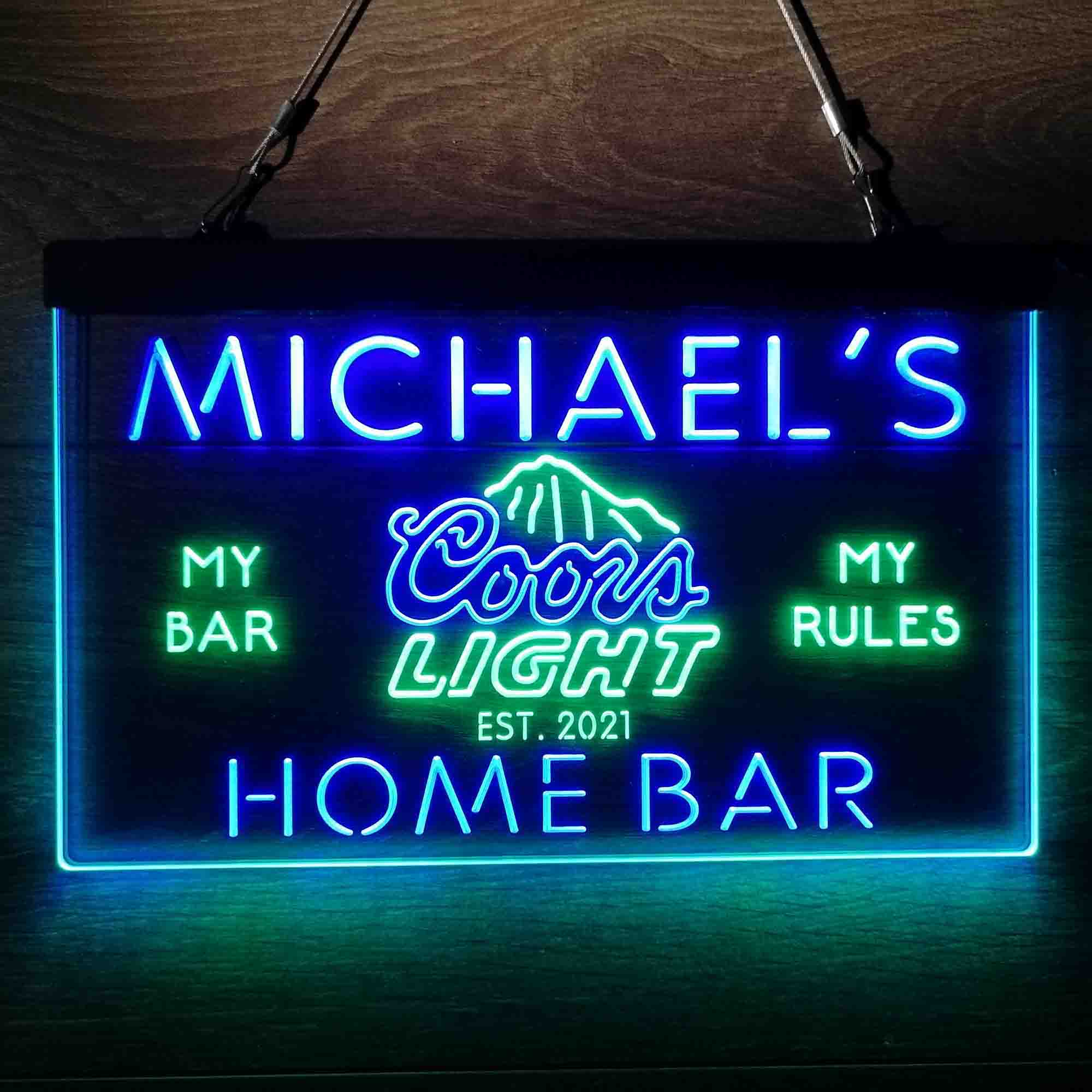 Personalized Coors Light Mountain Bar Neon-Like LED Sign - ProLedSign