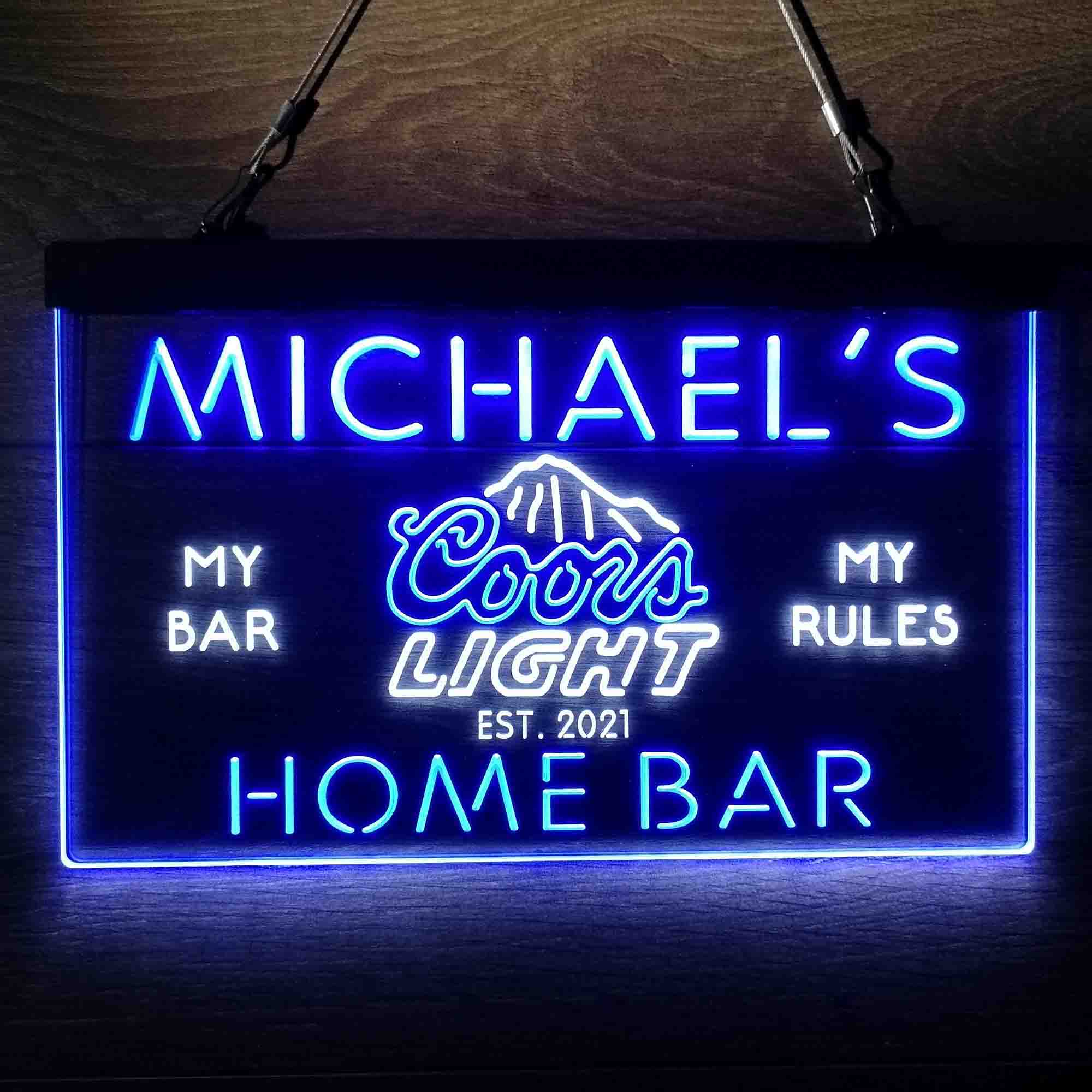 Personalized Coors Light Mountain Bar Neon-Like LED Sign - ProLedSign