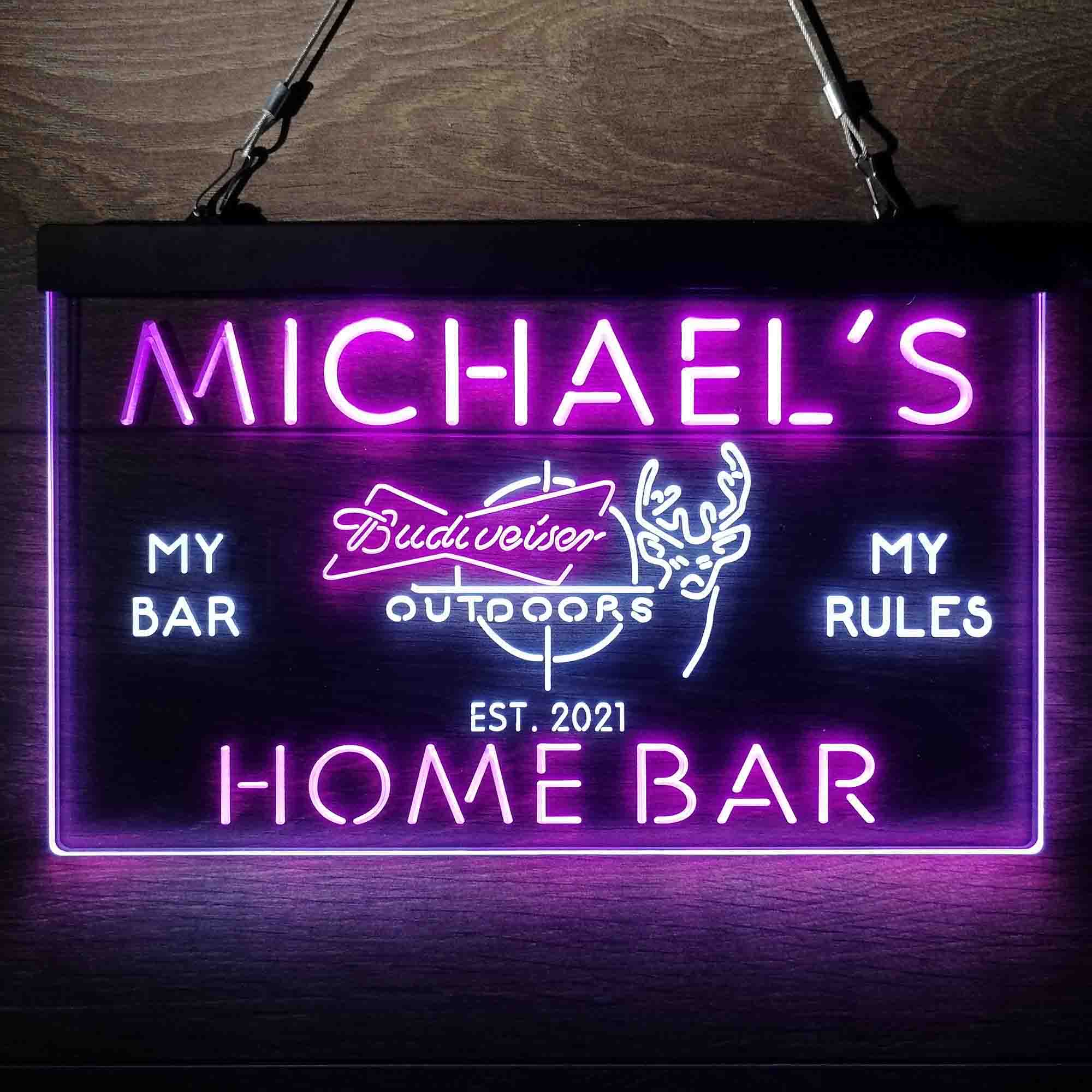 Personalized Budweiser Neon-Like LED Sign