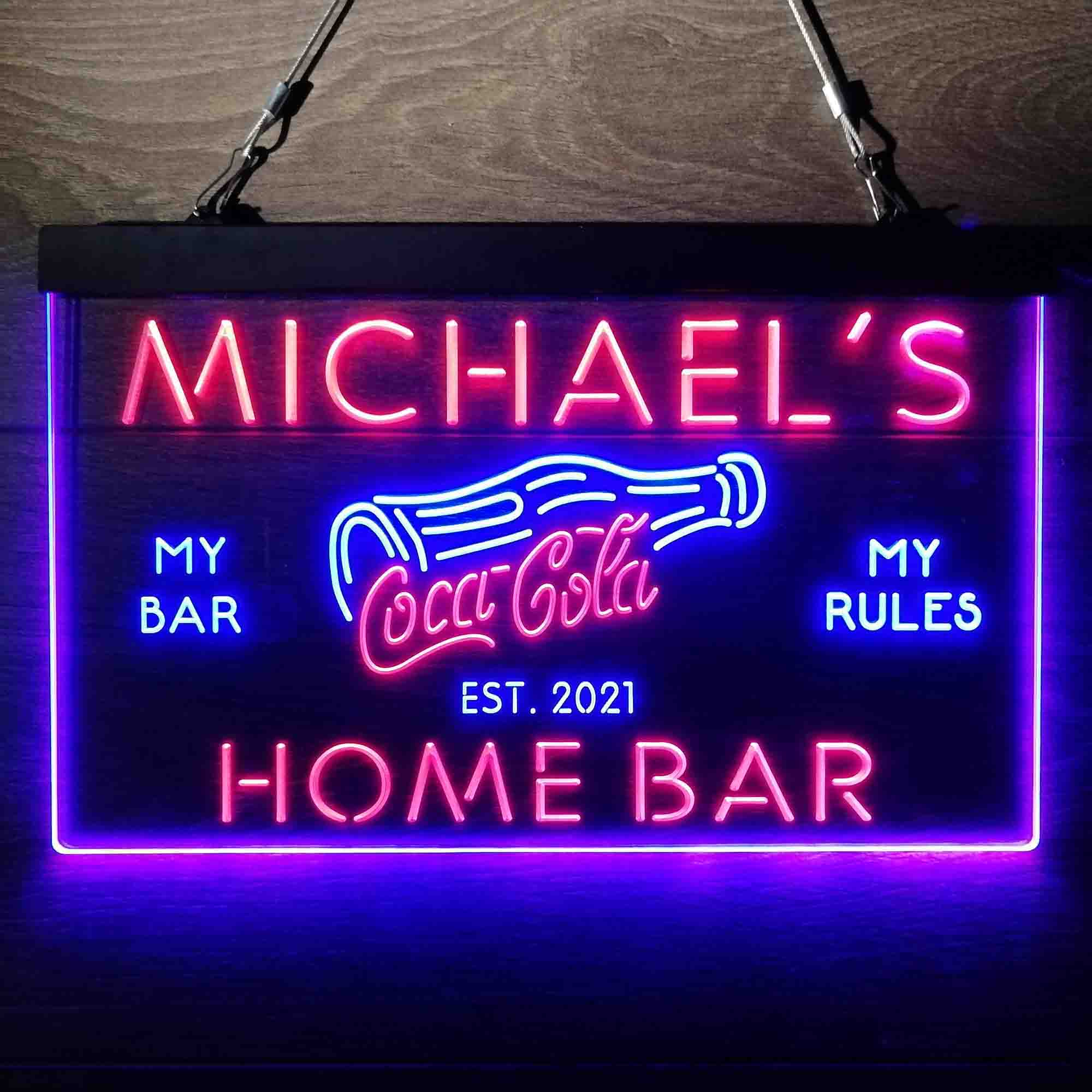 Personalized Coca Cola Bottle Drink Bar Neon-Like LED Sign - ProLedSign