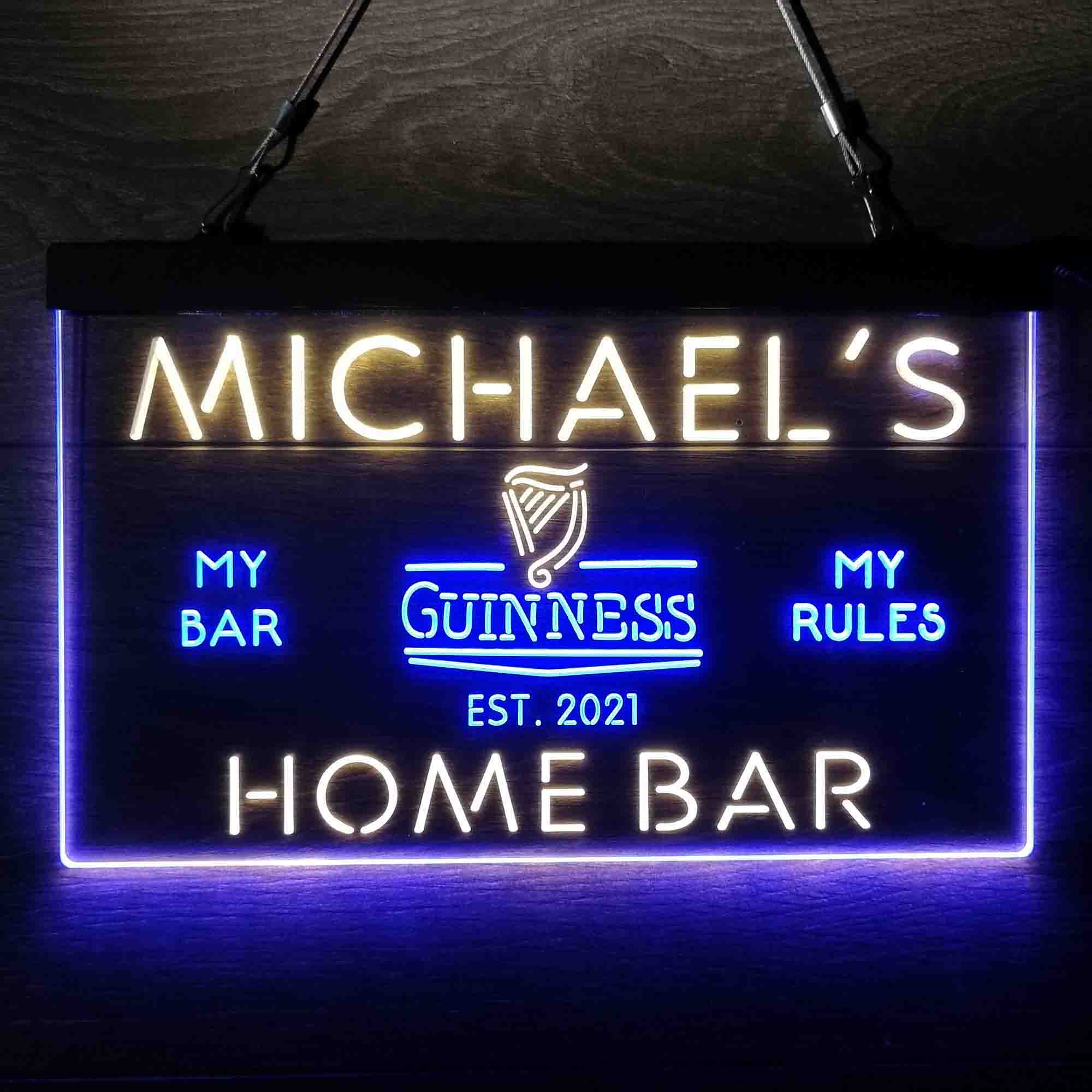 Personalized Guinness Classic Beer Bar Neon-Like LED Sign