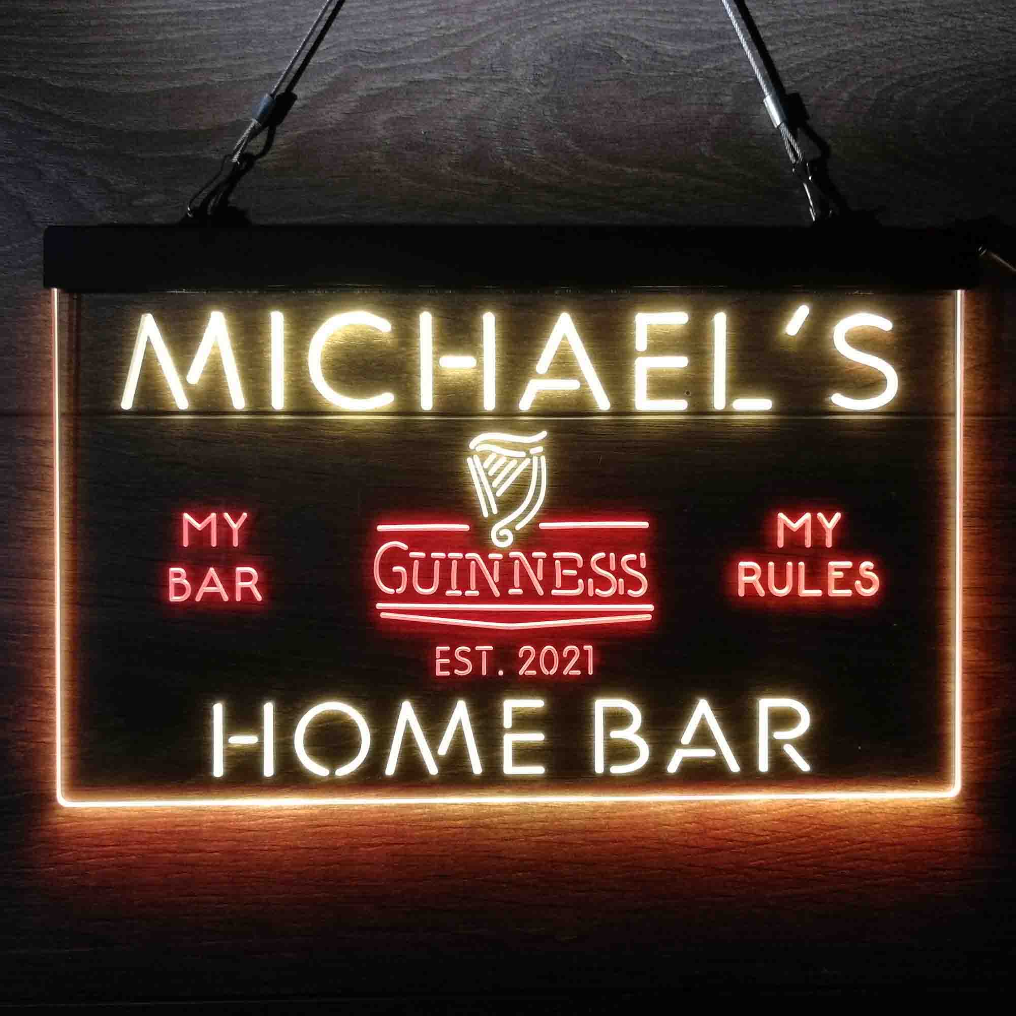 Personalized Guinness Classic Beer Bar Neon-Like LED Sign - ProLedSign