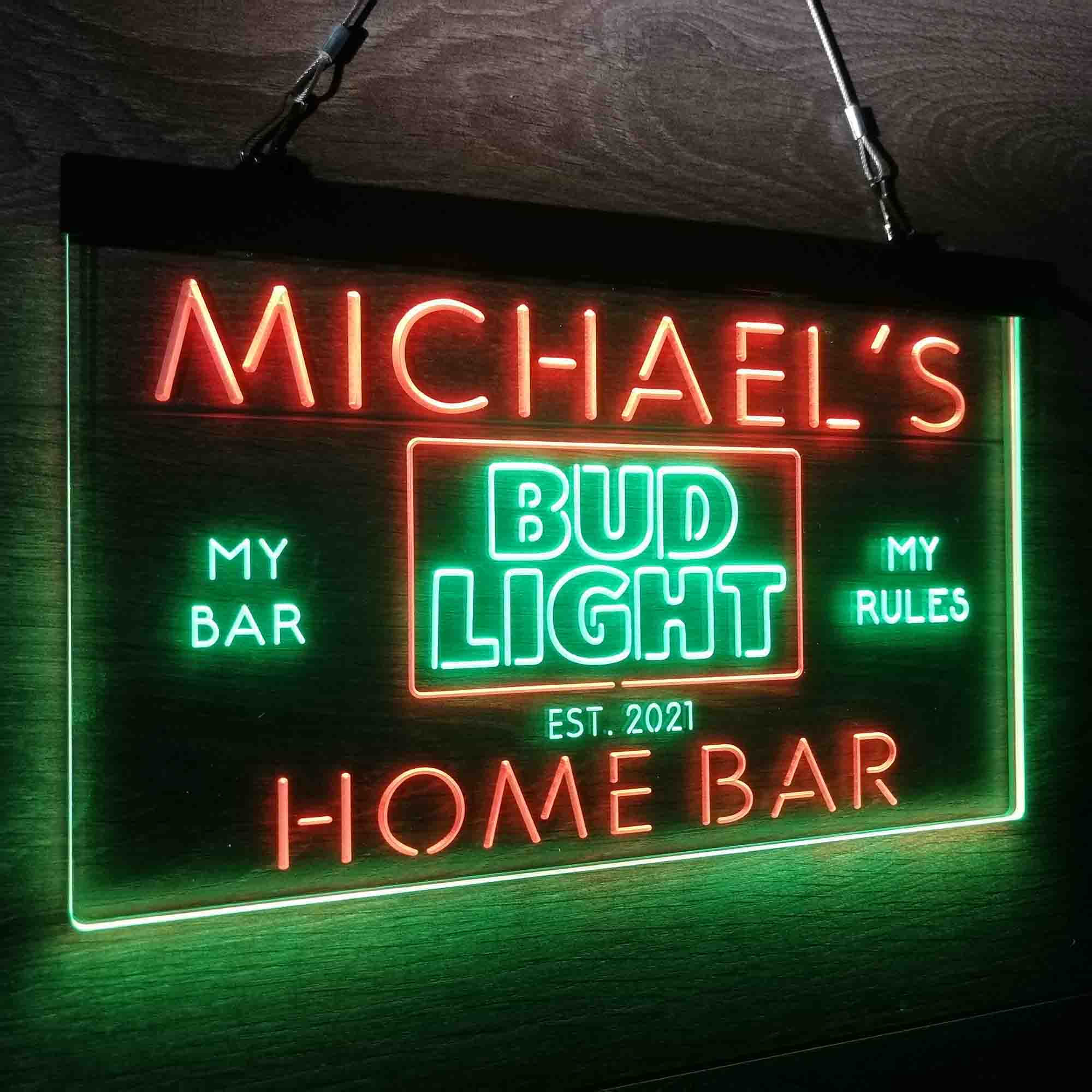 Personalized Bud Light Neon-Like LED Sign-Home Bar Decoration - ProLedSign