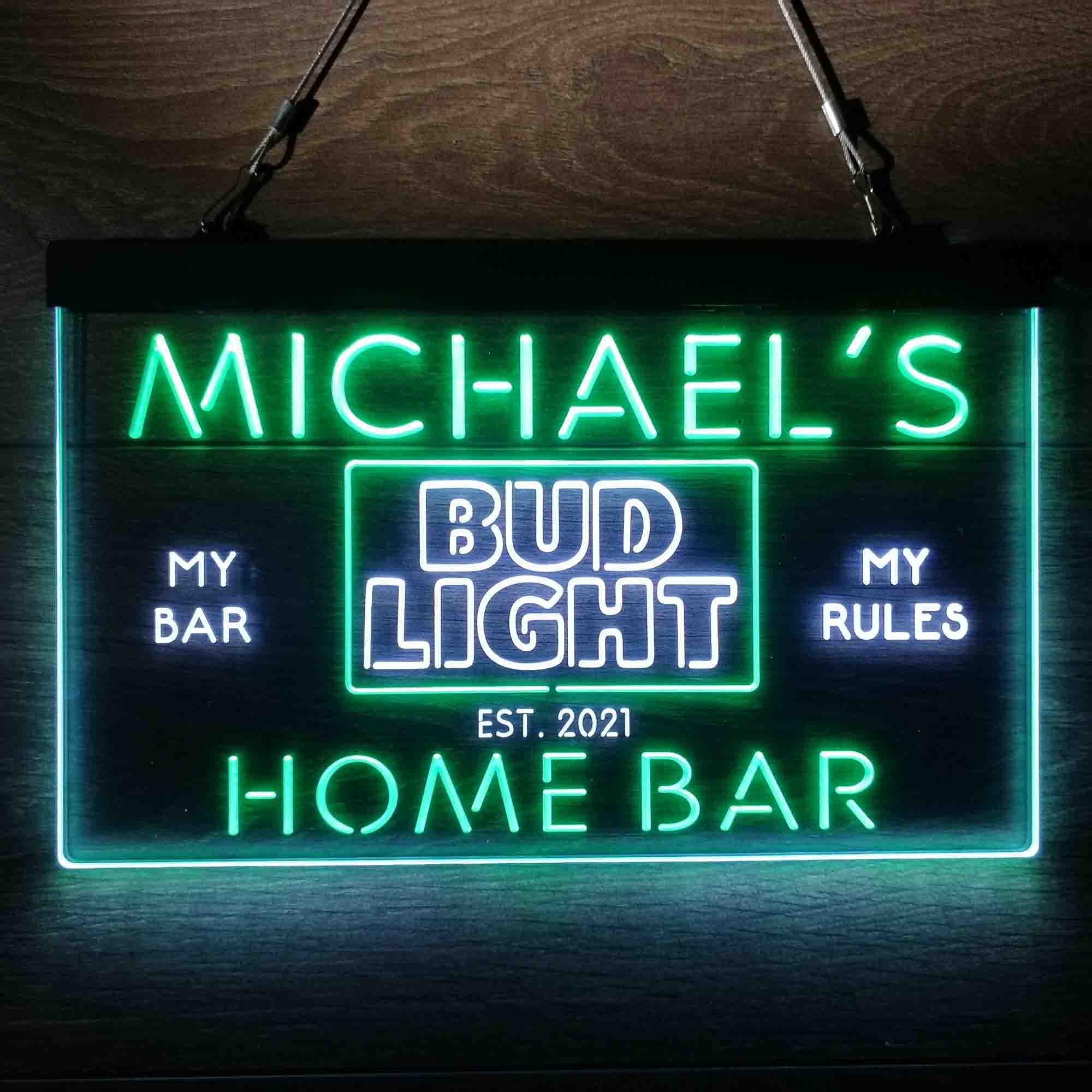 Personalized Bud Light New Beer Bar Neon-Like LED Sign