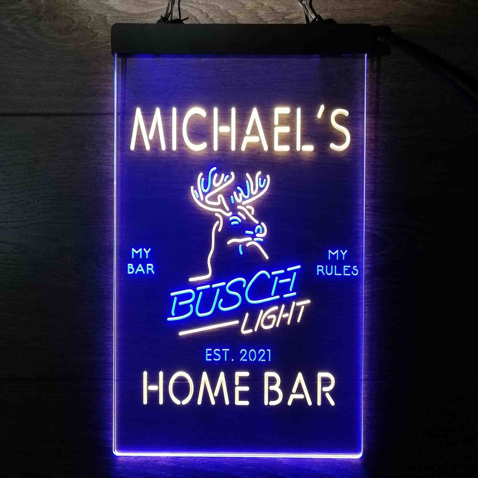 Personalized Busch Light Beer Deer Bar Neon-Like LED Sign - ProLedSign