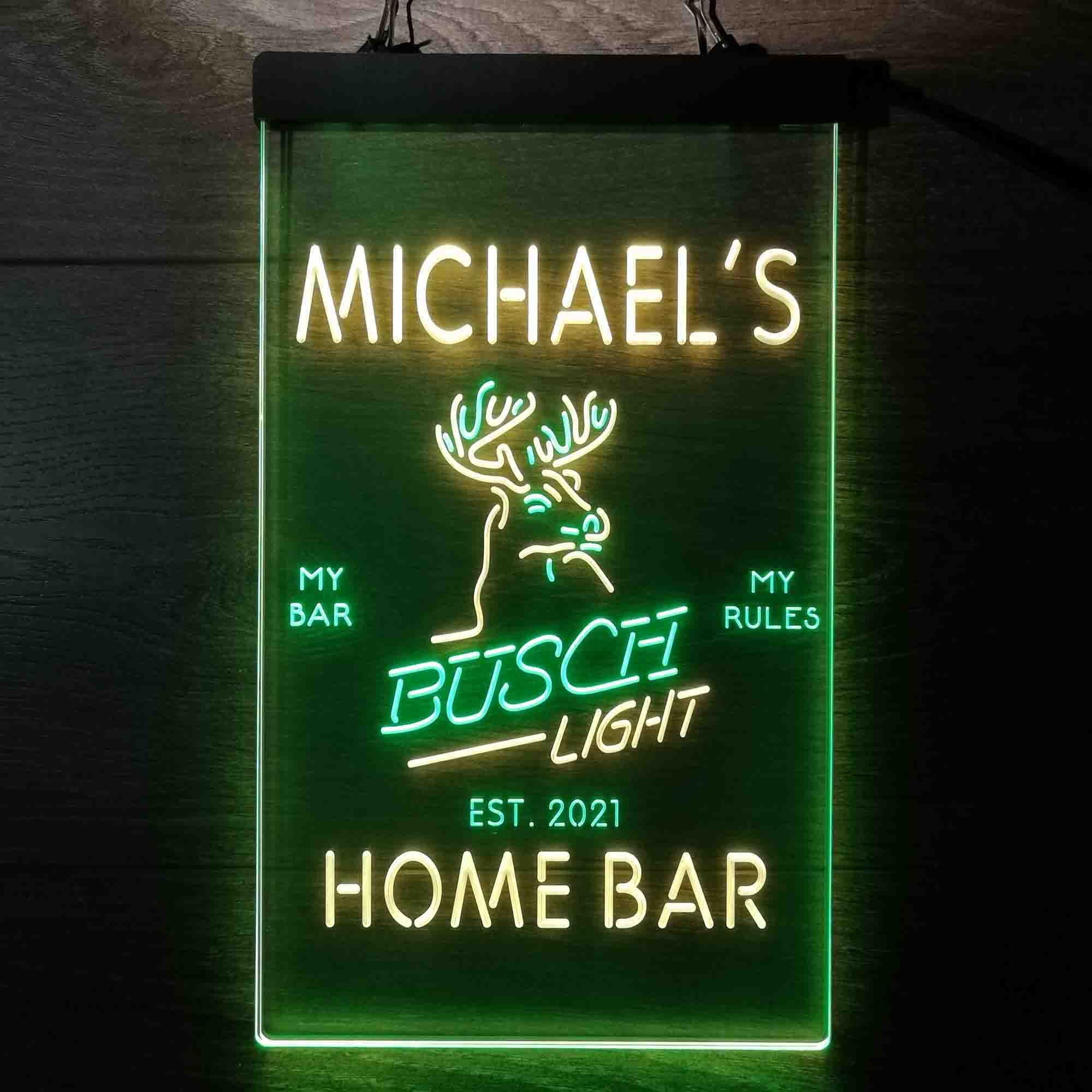 Personalized Busch Light Beer Deer Bar Neon-Like LED Sign - ProLedSign