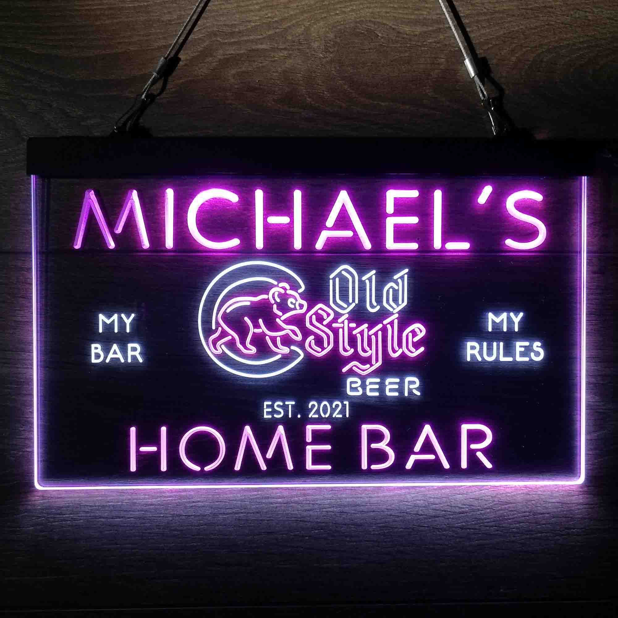 Personalized Cubs Old Style Beer Bar Neon-Like LED Sign - ProLedSign