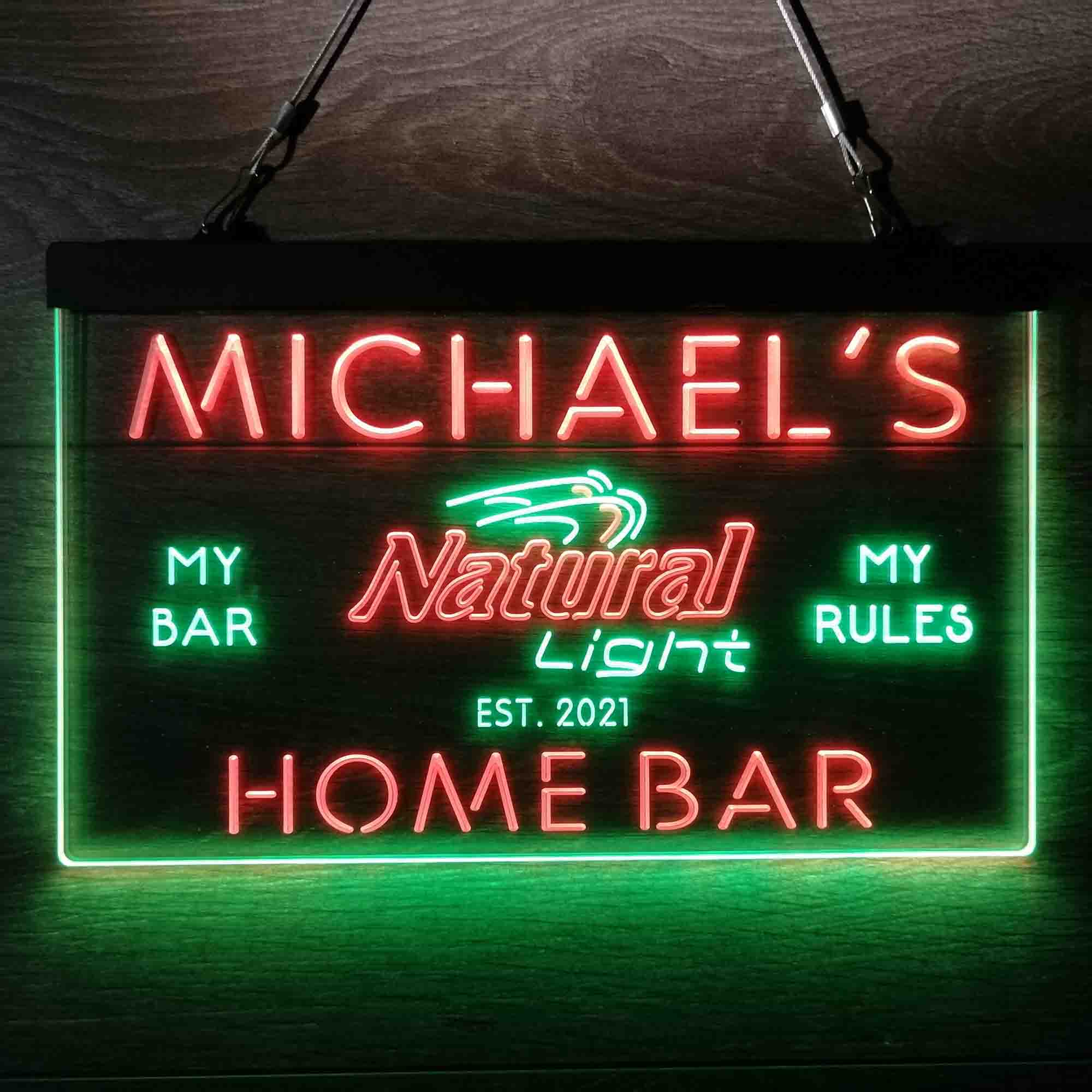 Personalized Natural Light Beer Bar Gift Neon-Like LED Sign