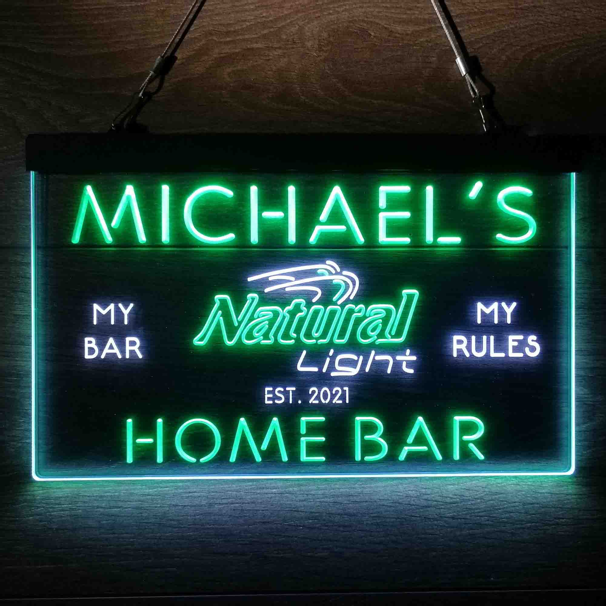 Personalized Natural Light Beer Bar Gift Neon-Like LED Sign - ProLedSign