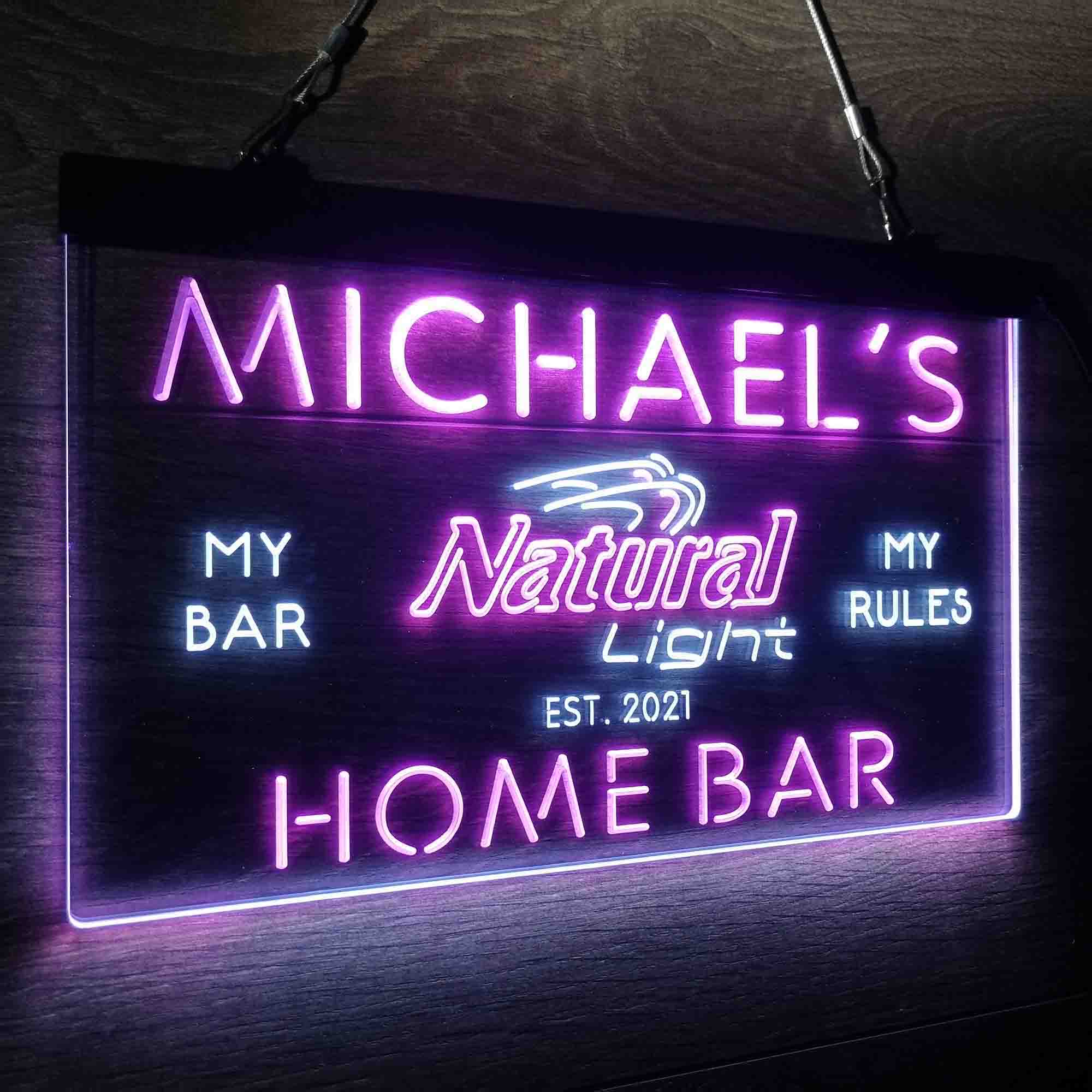 Personalized Natural Light Beer Bar Gift Neon-Like LED Sign - ProLedSign