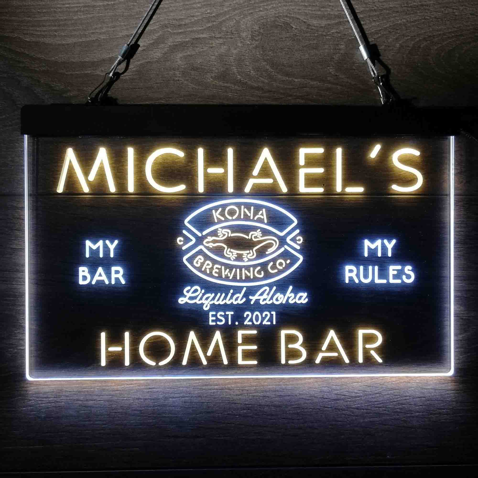 Personalized Kona Brewing Company Beer Neon-Like LED Sign