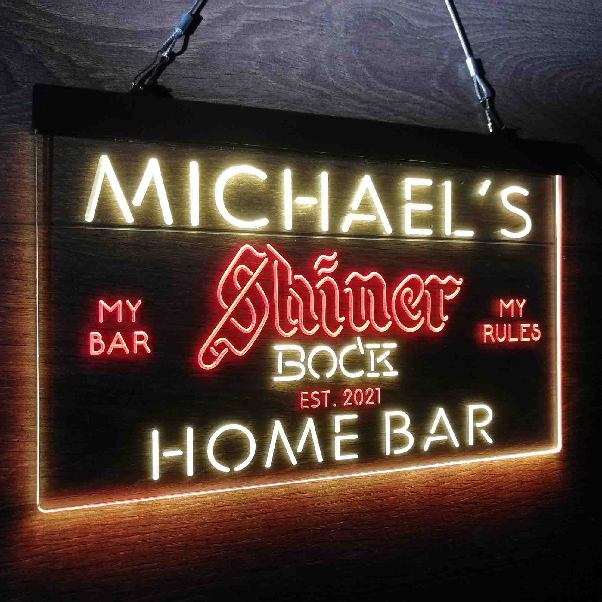 Personalized Shiner Bock Beer Neon-Like LED Sign - ProLedSign