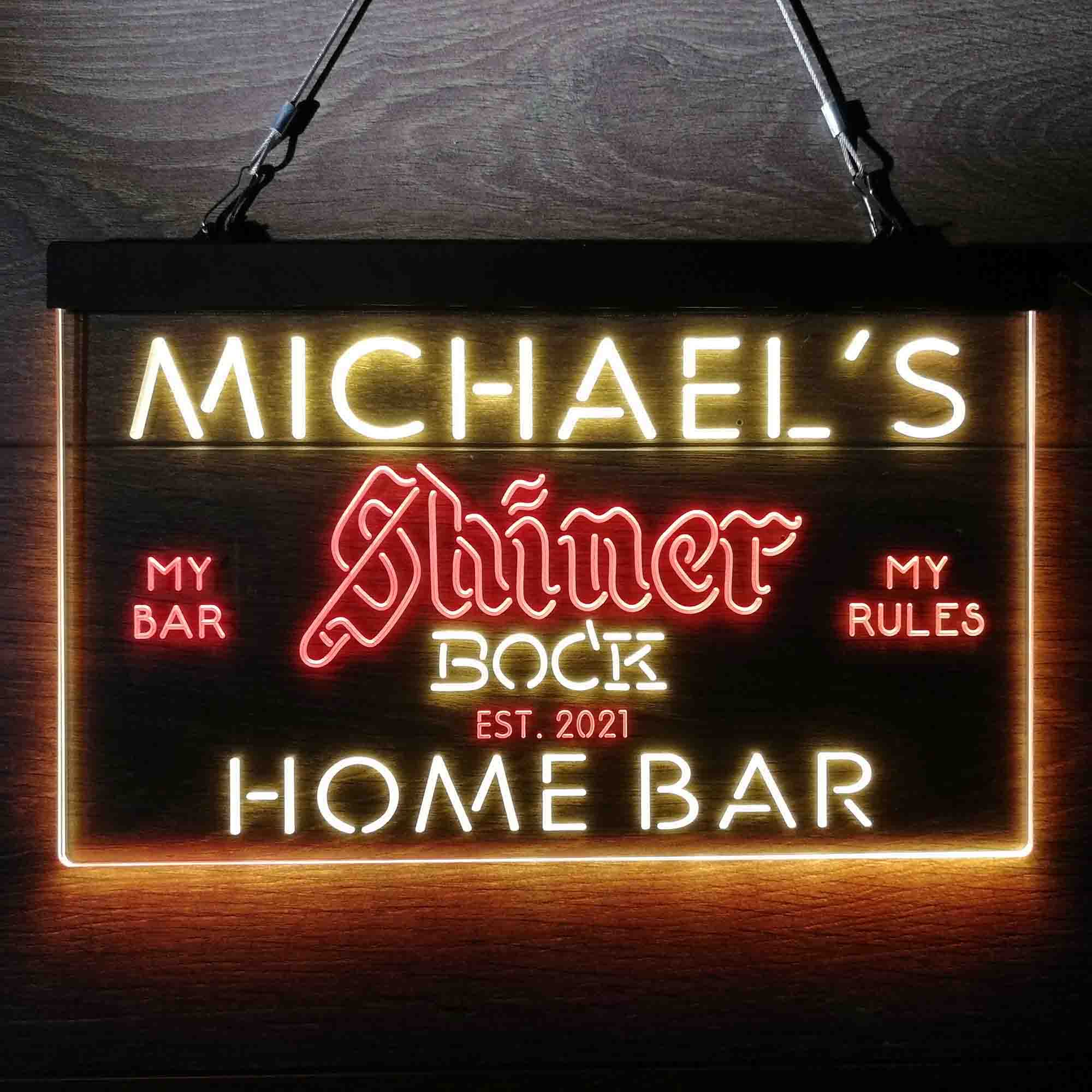 Personalized Shiner Bock Beer Neon-Like LED Sign - ProLedSign