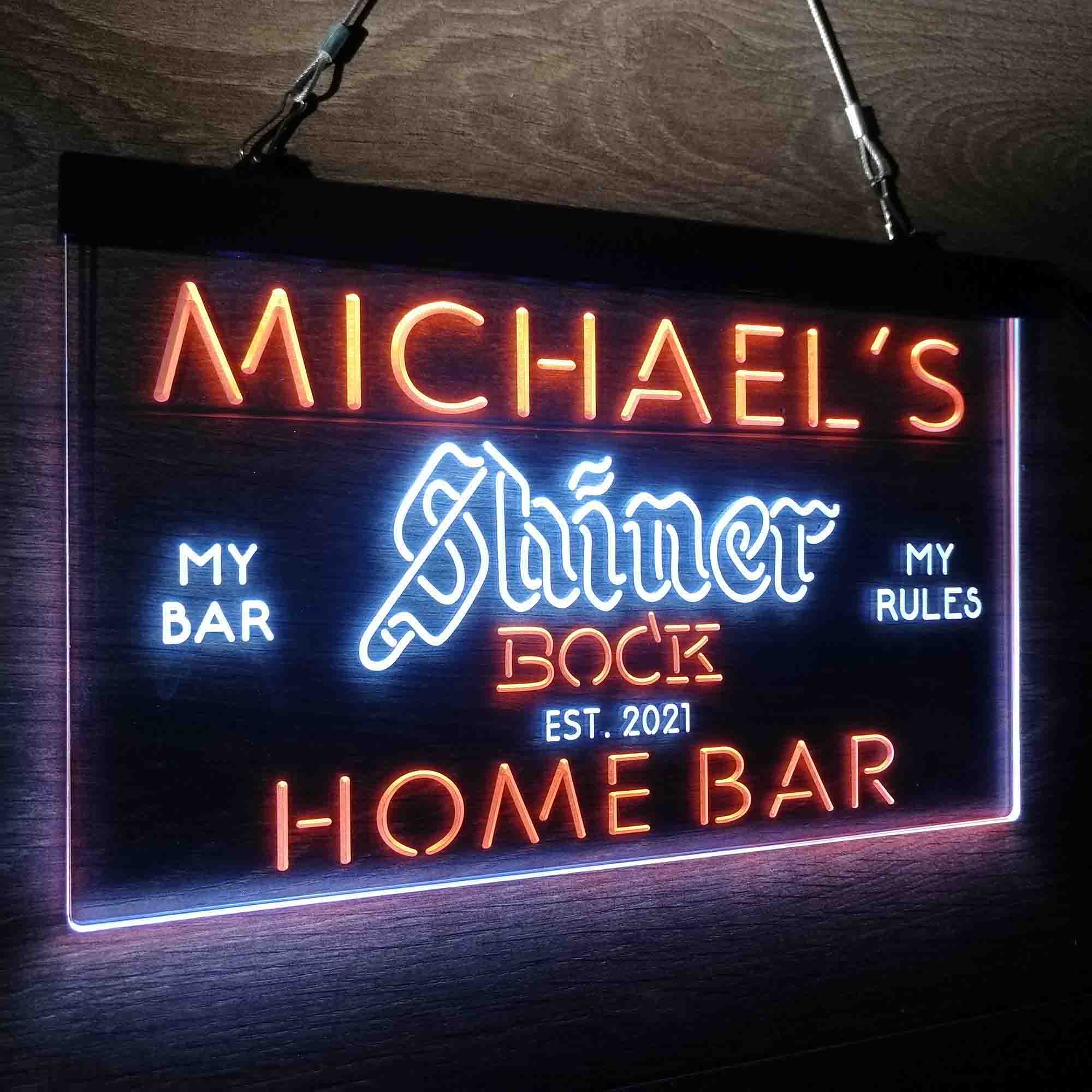 Personalized Shiner Bock Beer Neon-Like LED Sign - ProLedSign