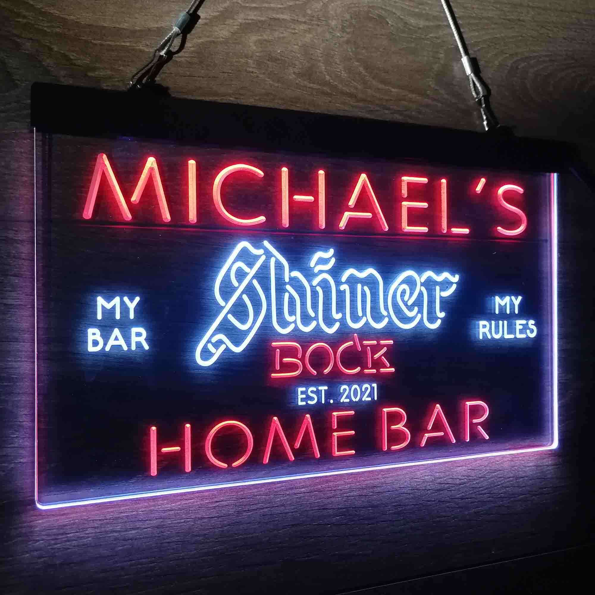 Personalized Shiner Bock Beer Neon-Like LED Sign - ProLedSign