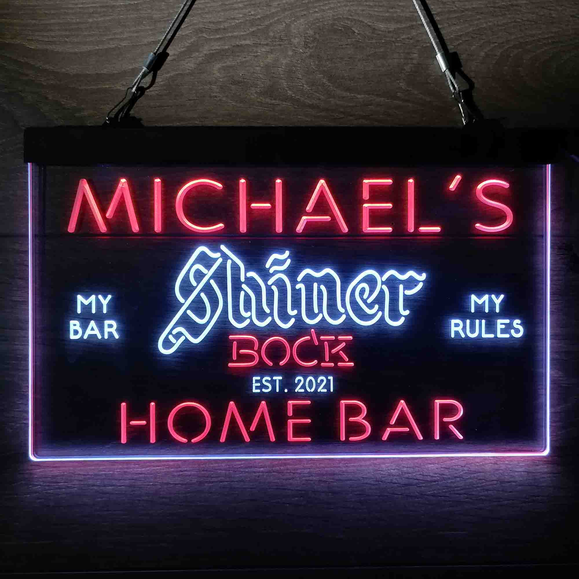 Personalized Shiner Bock Beer Neon-Like LED Sign