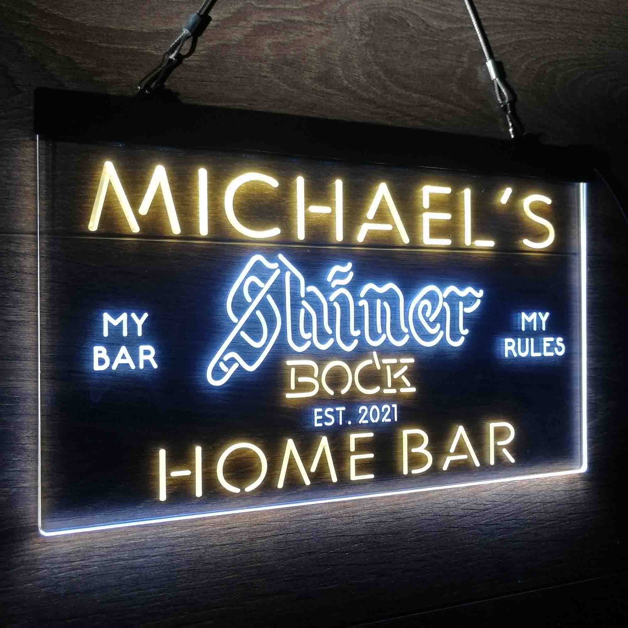 Personalized Shiner Bock Beer Neon-Like LED Sign - ProLedSign