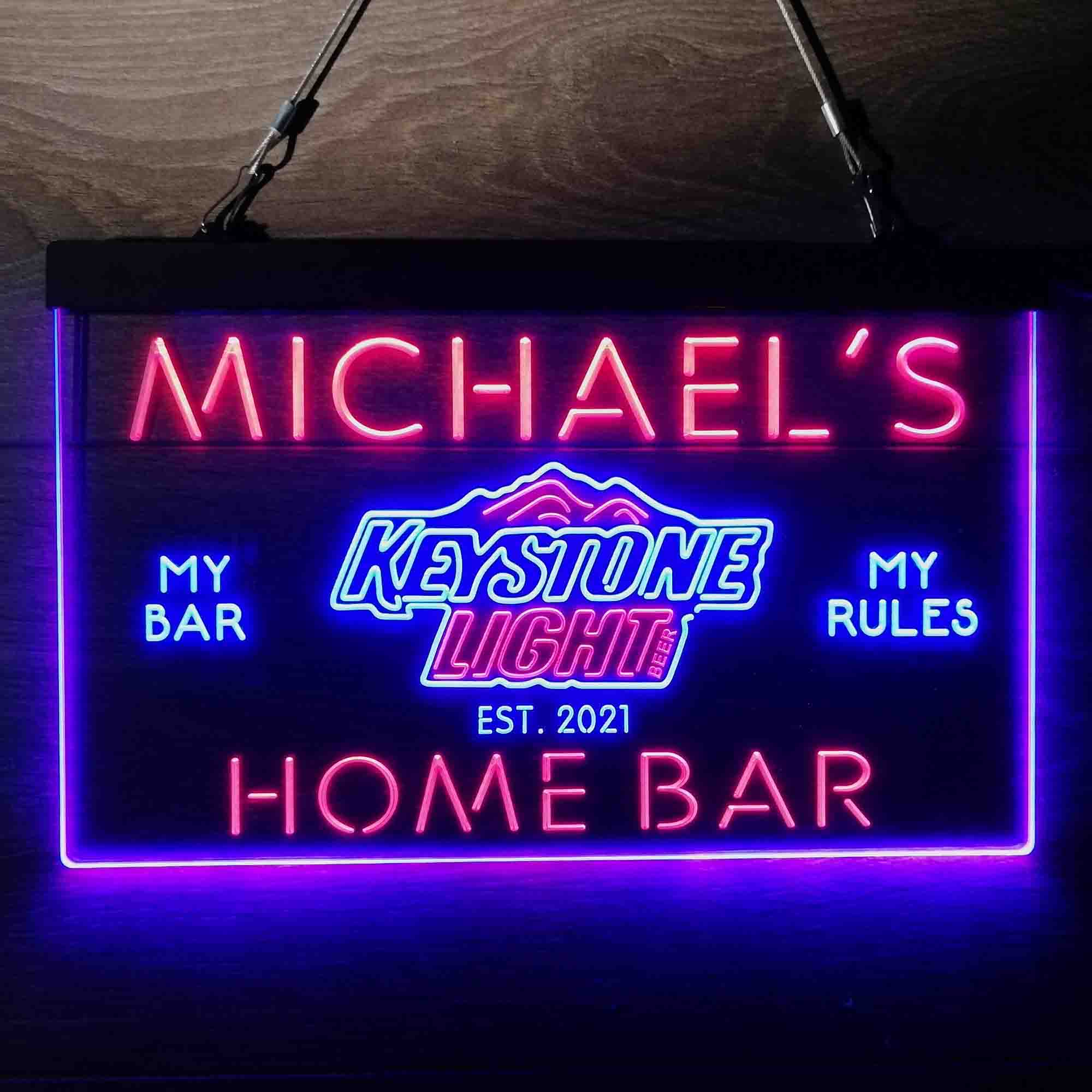 Personalized Keystone Light Beer Neon-Like LED Sign - ProLedSign
