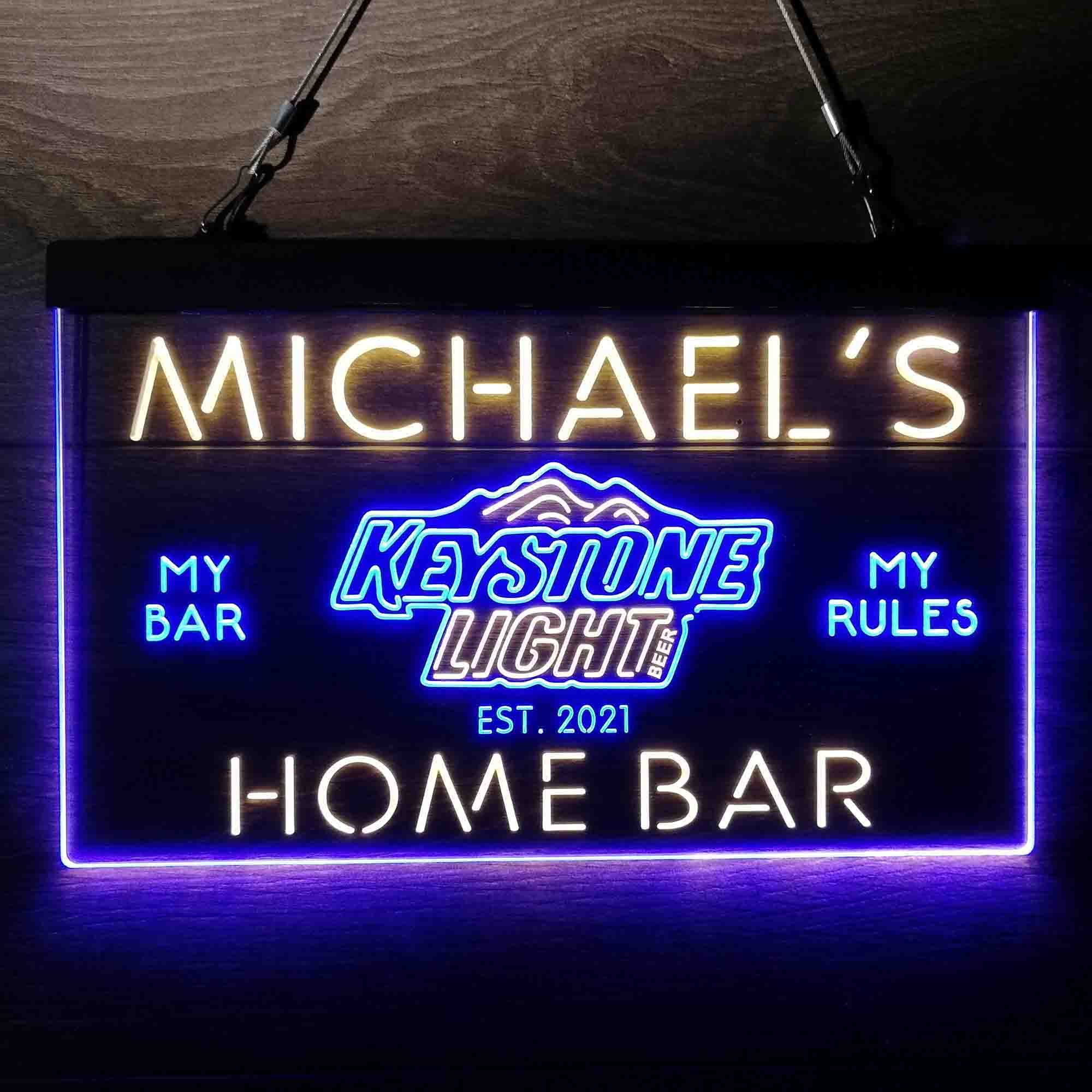 Personalized Keystone Light Beer Neon-Like LED Sign - ProLedSign