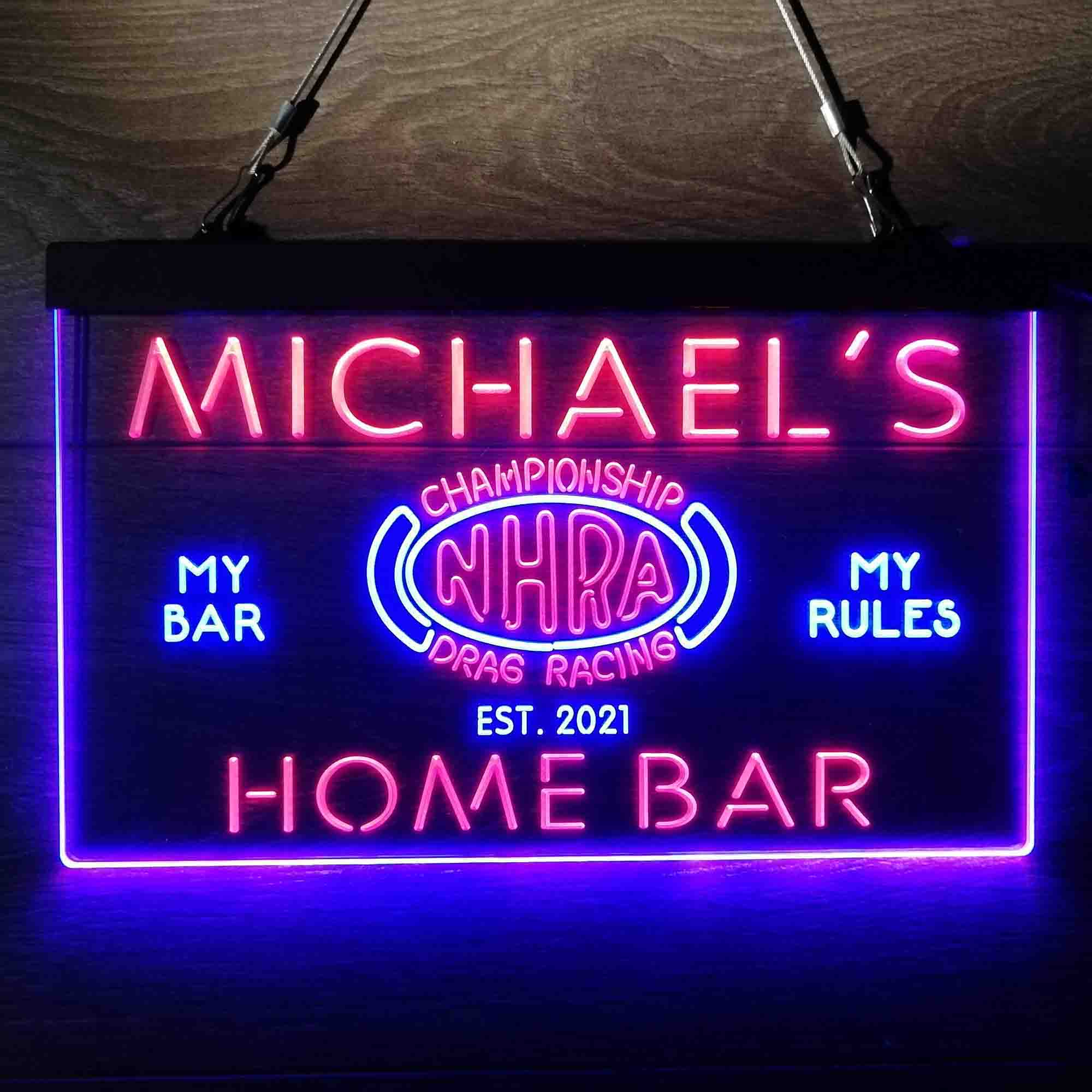 Personalized NHRA Drags Racing Neon-Like LED Sign - ProLedSign