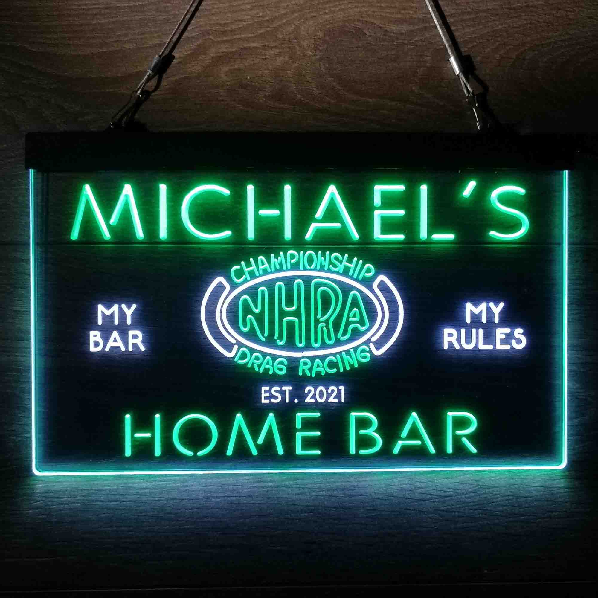 Personalized NHRA Drags Racing Neon-Like LED Sign