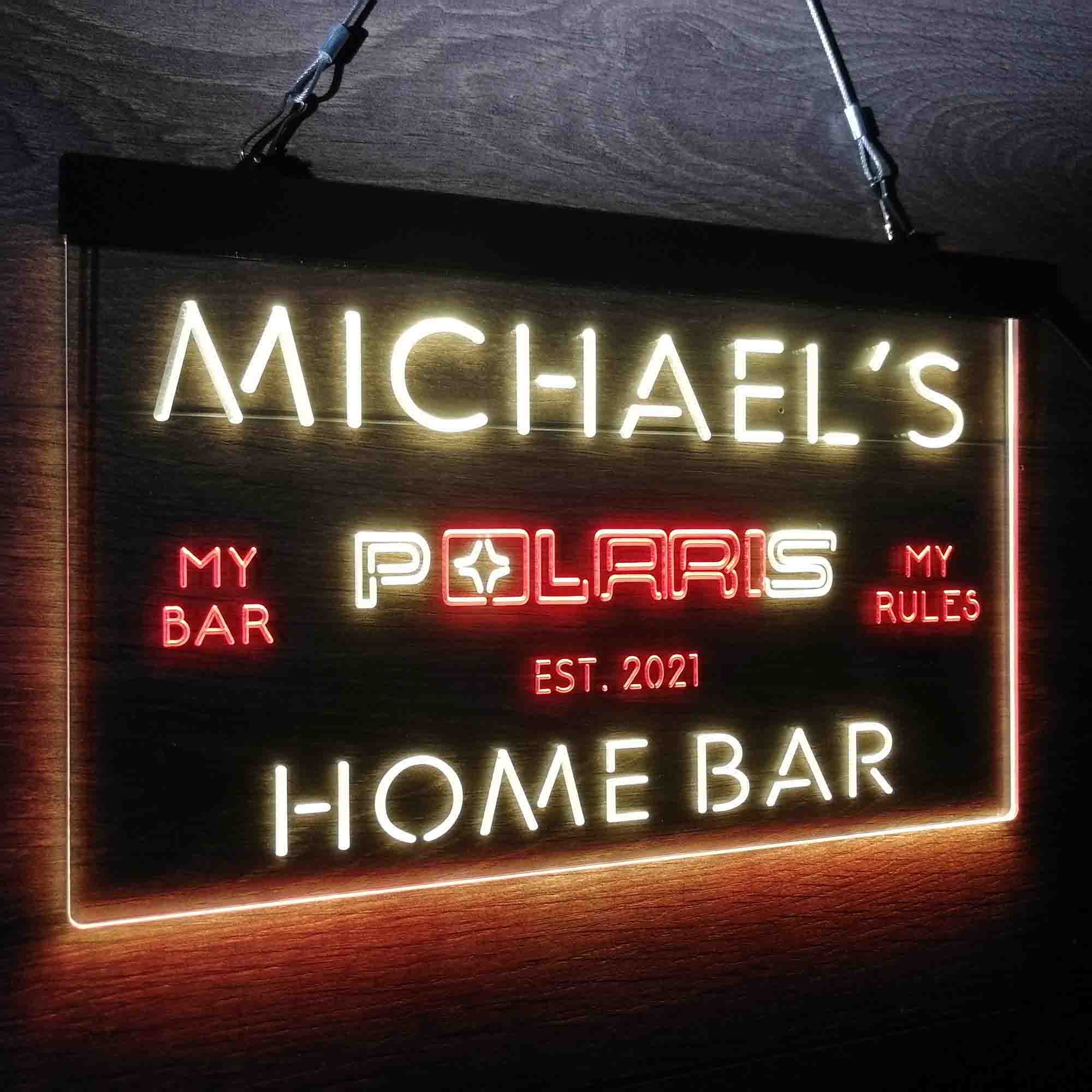 Personalized Polaris Snowmobile Neon-Like LED Sign - ProLedSign