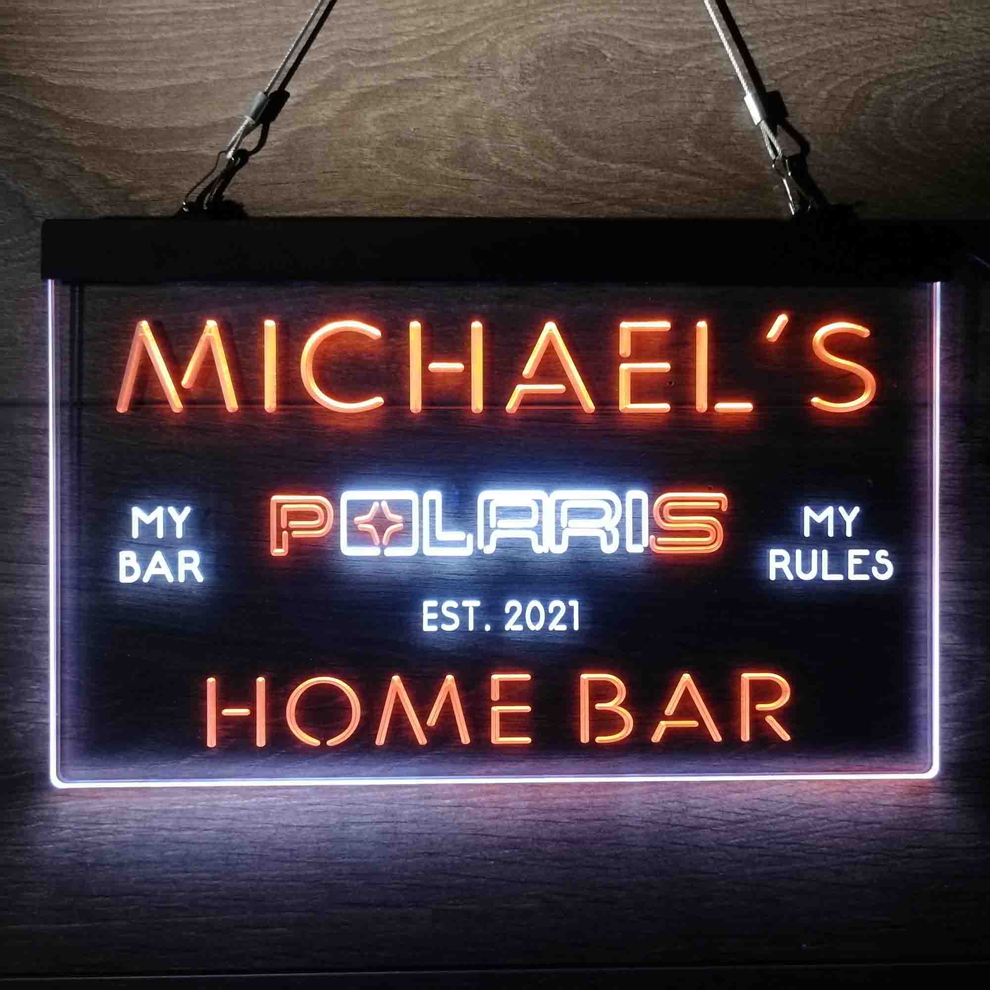 Personalized Polaris Snowmobile Neon-Like LED Sign - ProLedSign