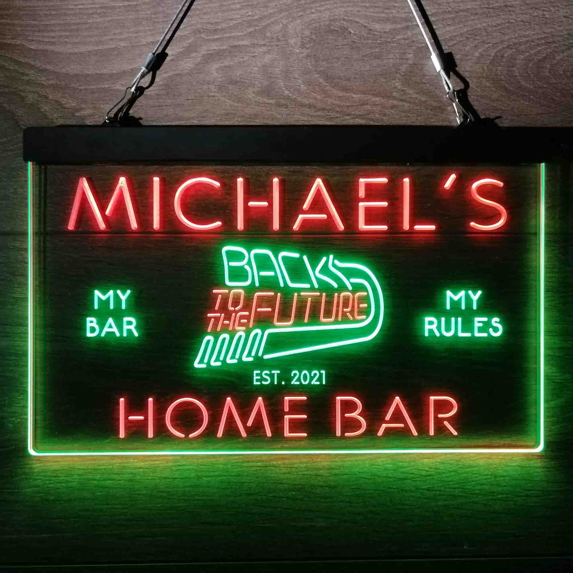 Personalized Back to The Future Movie Home Theater Neon-Like LED Sign